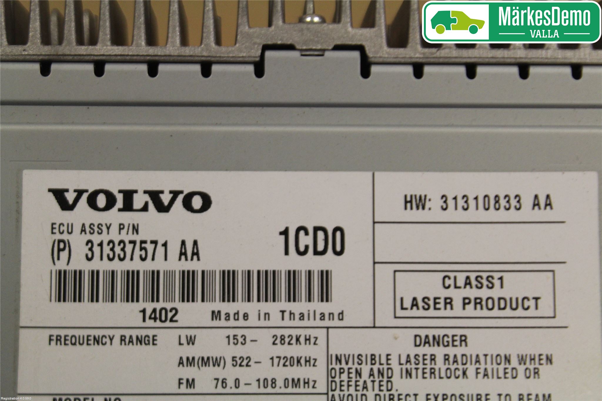 Volvo V40 12-19 Stereo Radio Med Cd