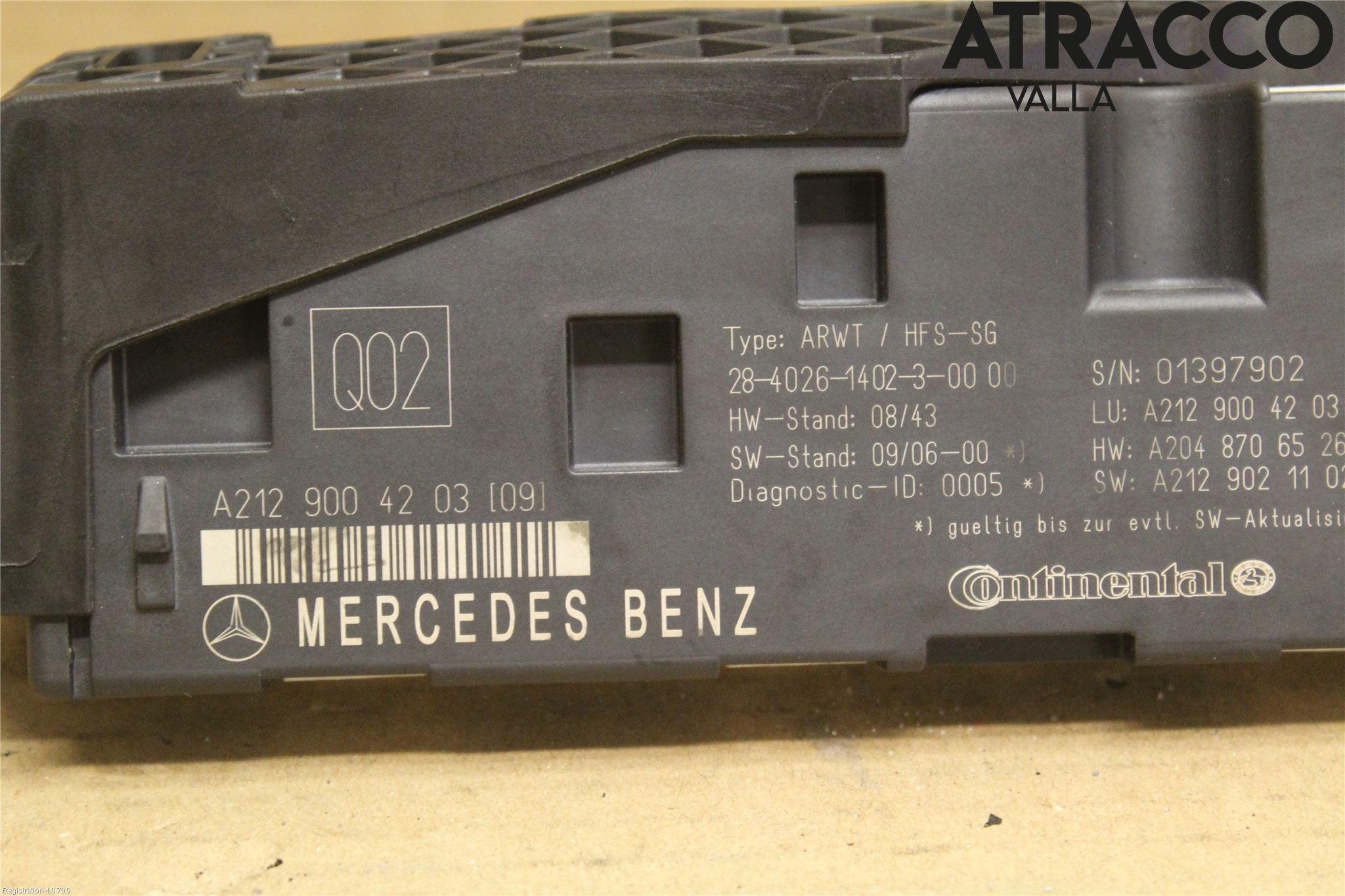 Mercedes-Benz MB C-KLASS (W204) 07-15 Styreenhet Bakluke