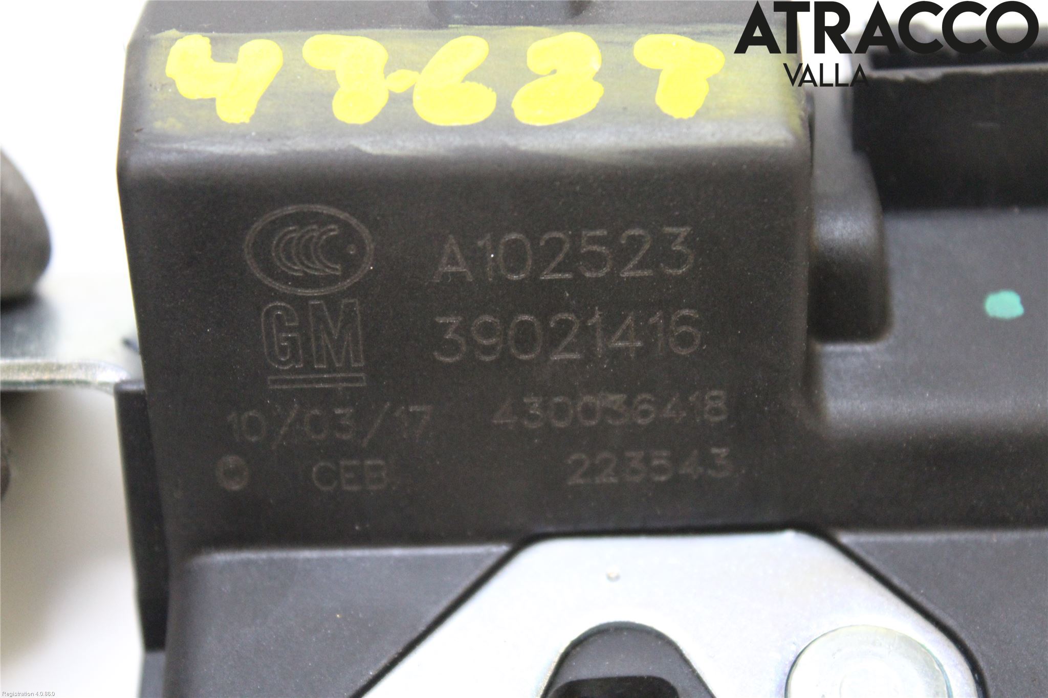 Opel ASTRA K 16-22 Bakluke-Lokk Låsekasse