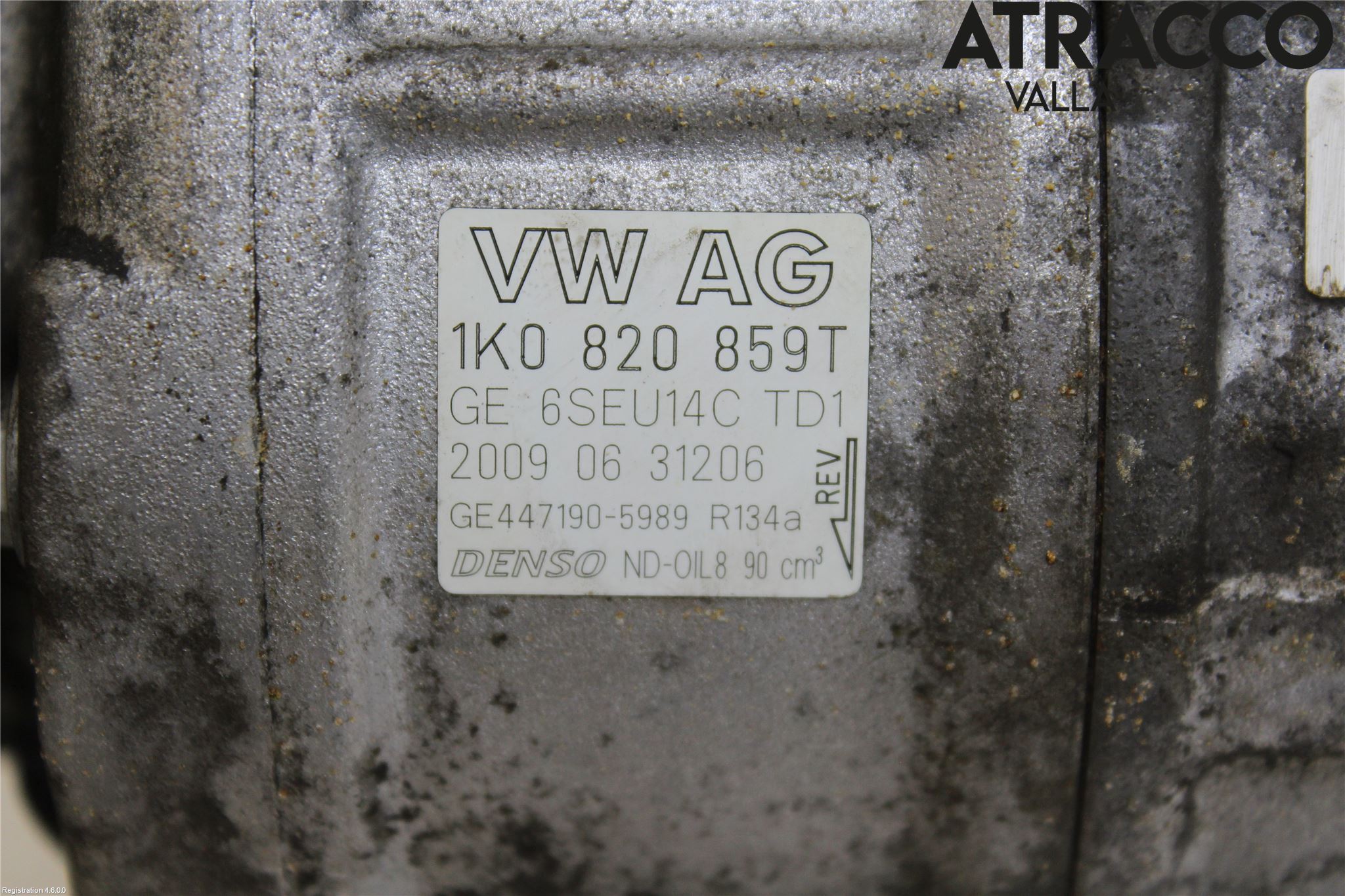 Volkswagen VW GOLF VI 09-13 Varme Ac Kompressor