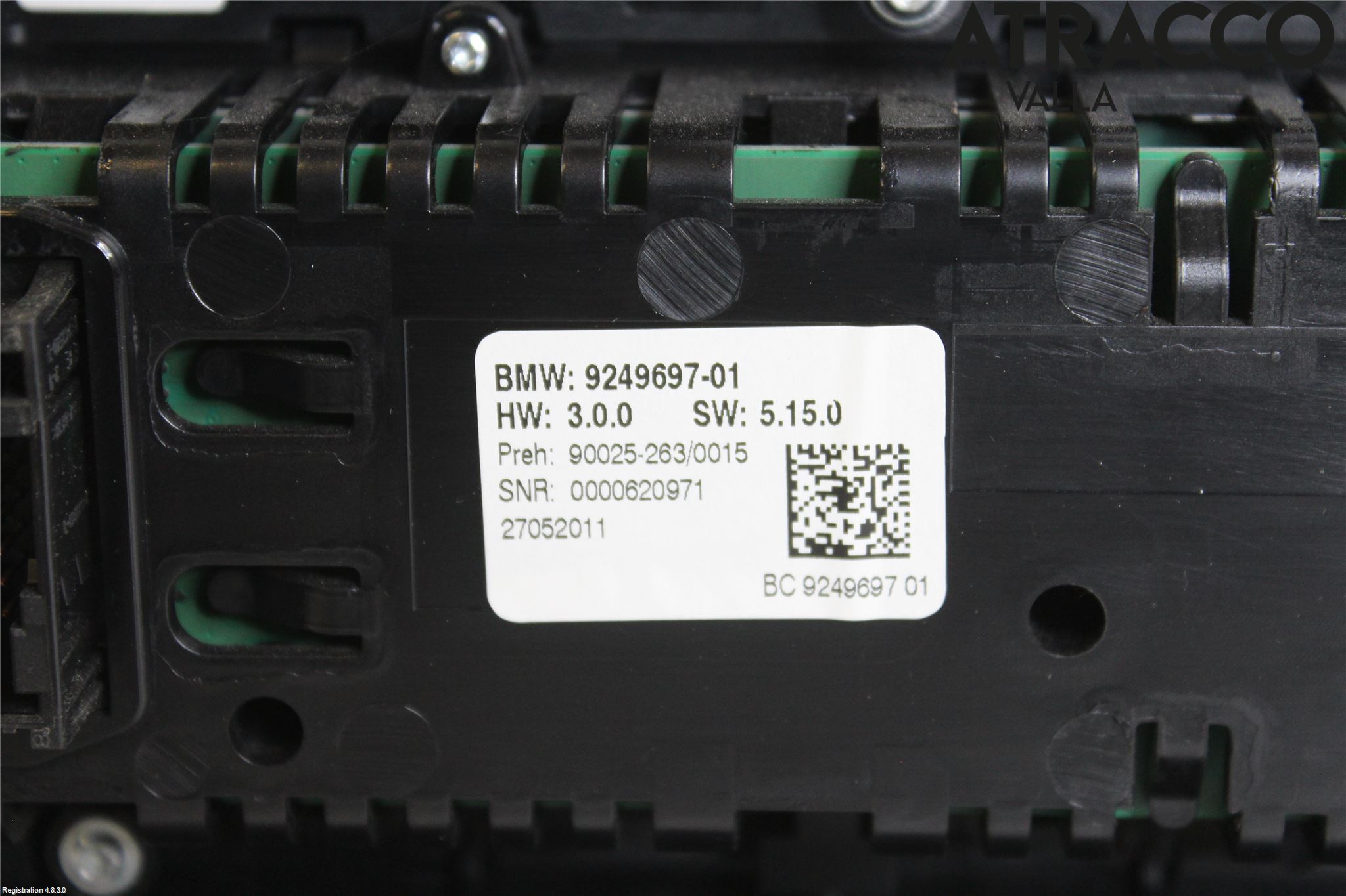 BMW 5 F10/F11/F18 09-17 Varme Ac Betjening-Display