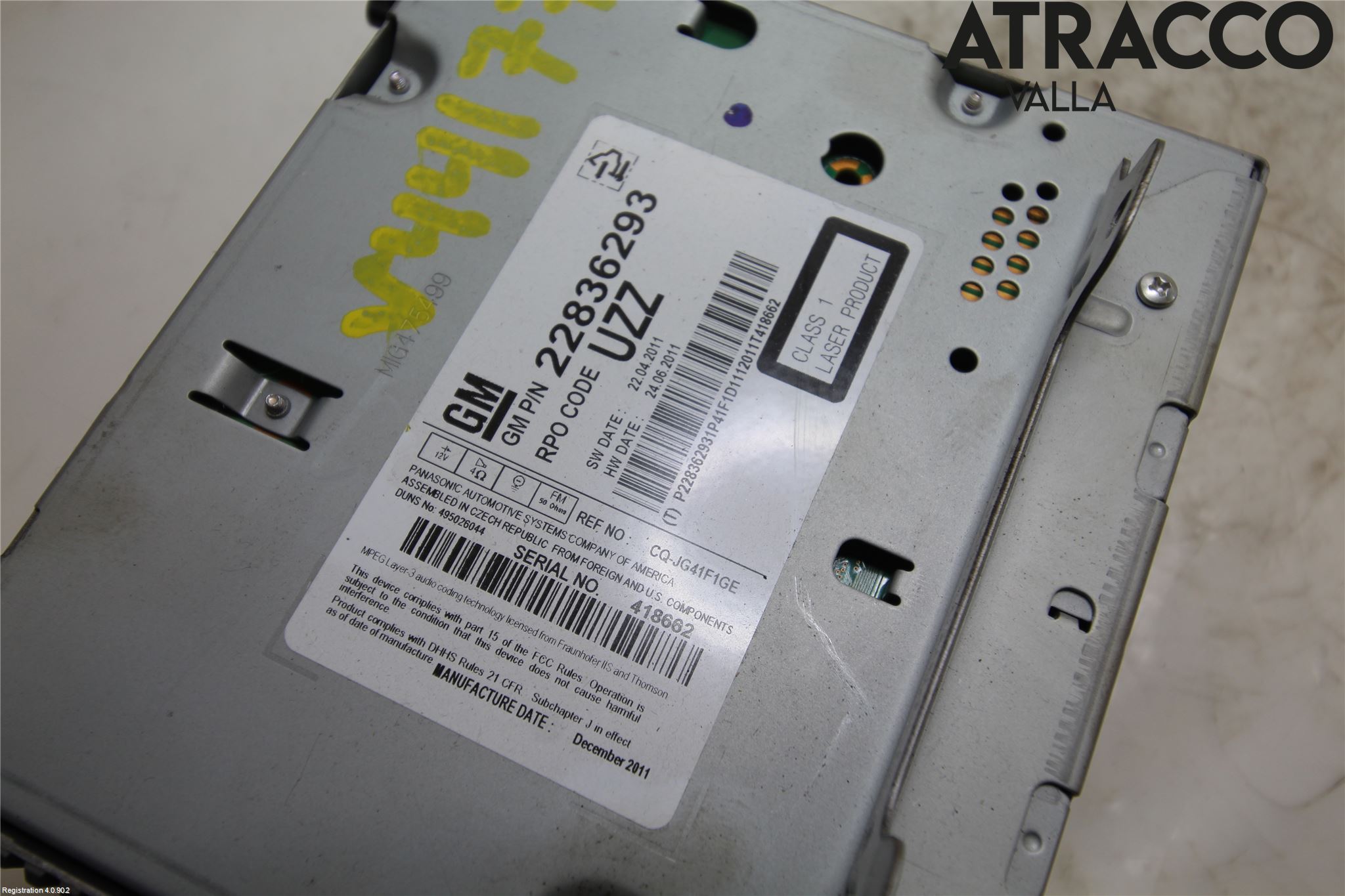 Opel INSIGNIA 09-16 Stereo Radio Med Cd