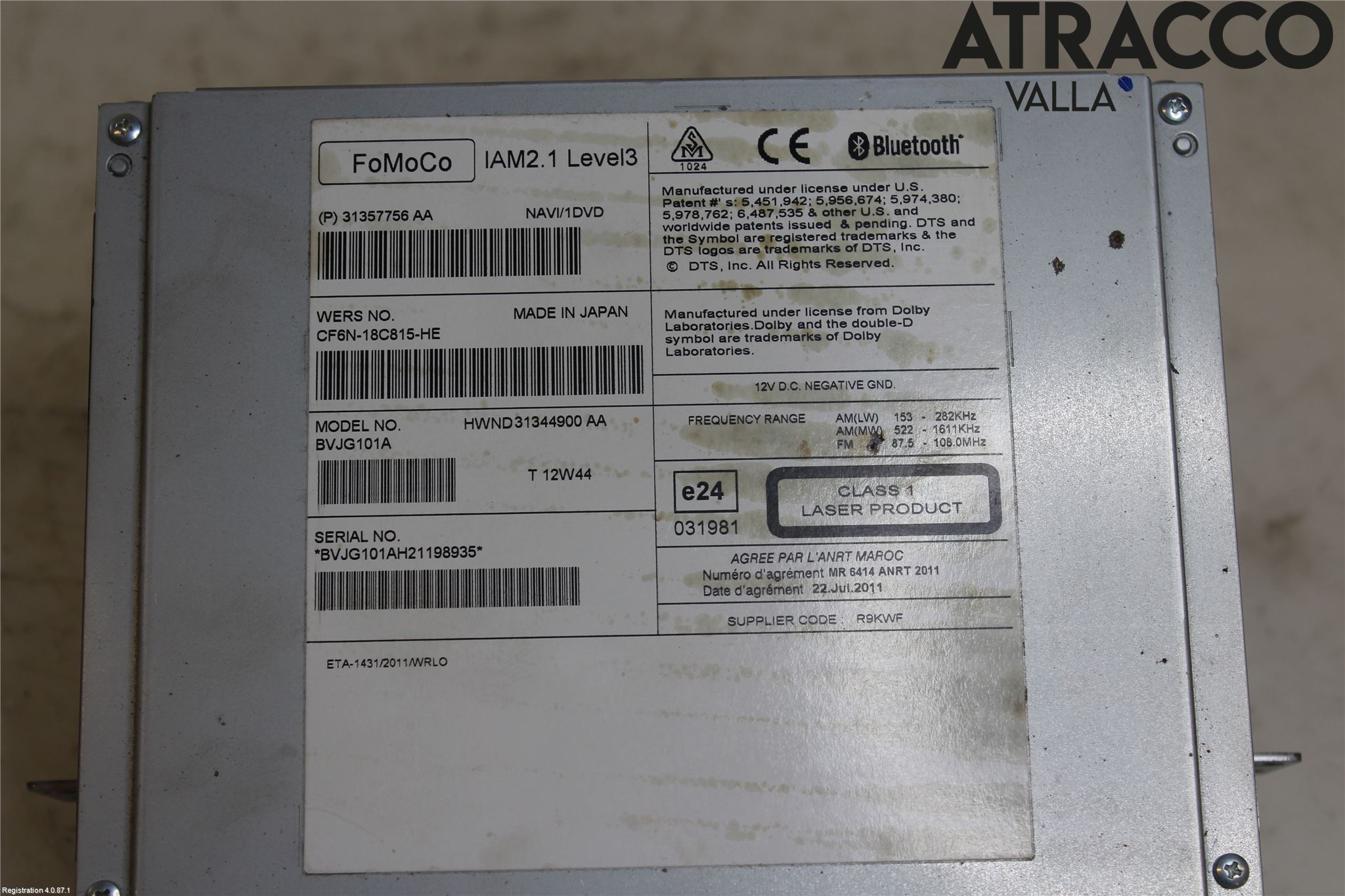 Landrover LAND ROVER RANGE ROVER EVOQUE (L538) 11-18 Stereo Radio Med Cd