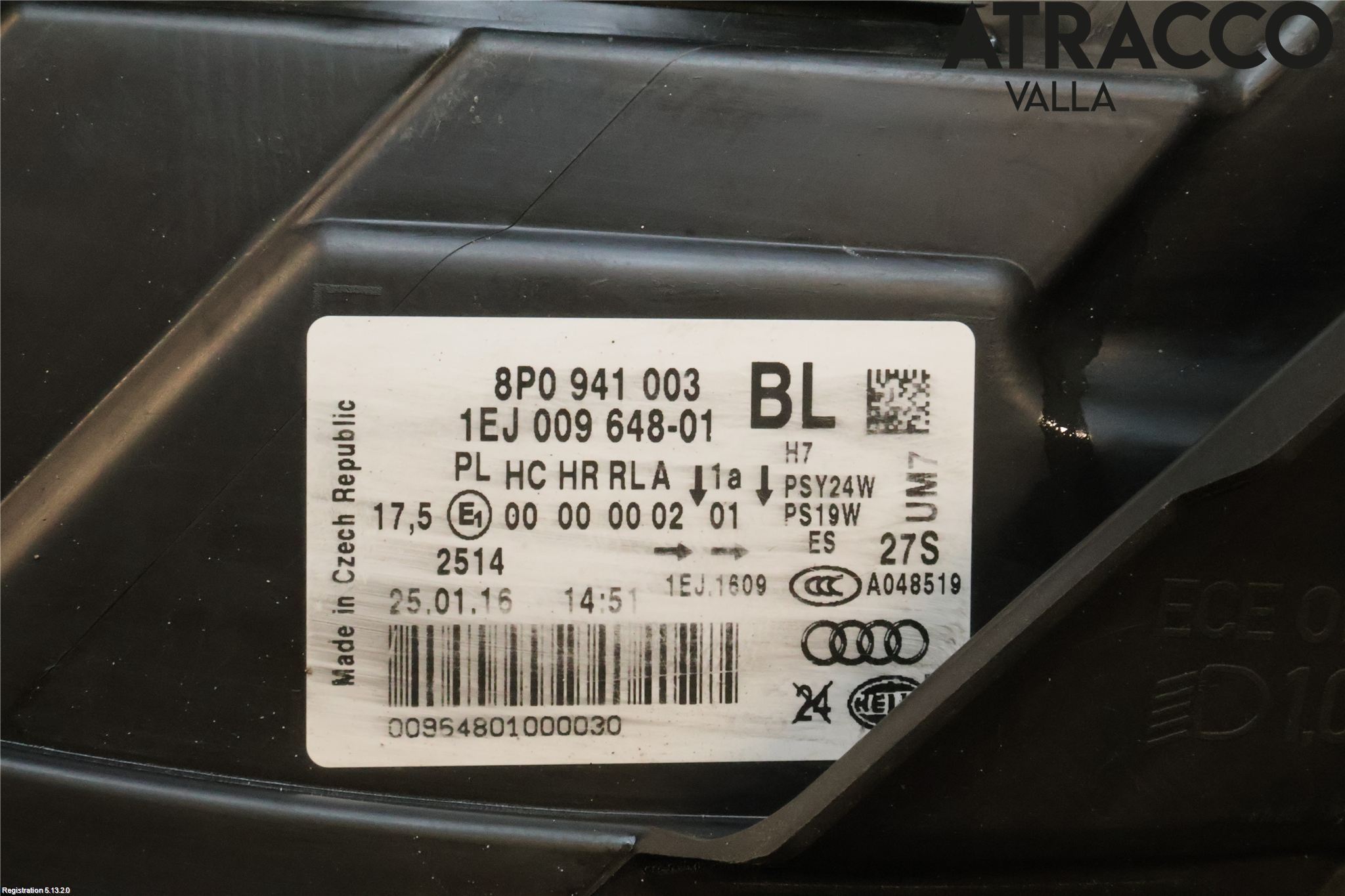Audi A3/S3 05-13 Frontlykt Venstre