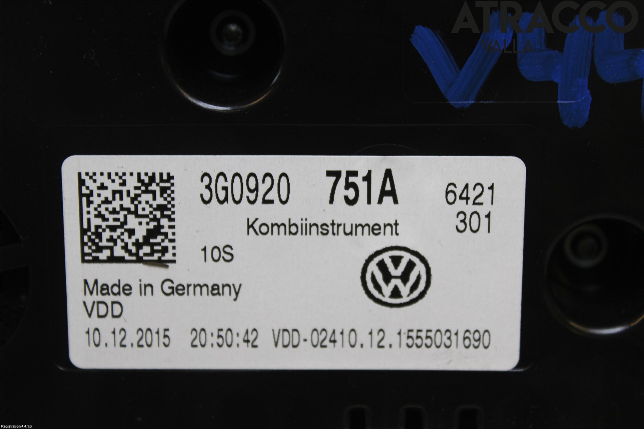 Volkswagen VW PASSAT 15-19 Instr Kombinert