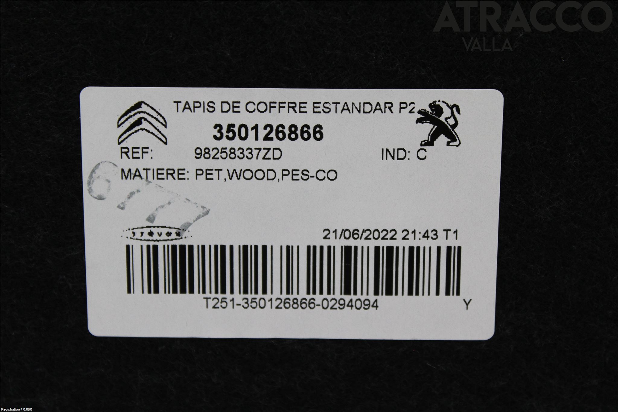 Peugeot 2008/E-2008 20- Innr Bagasjeromkledsel