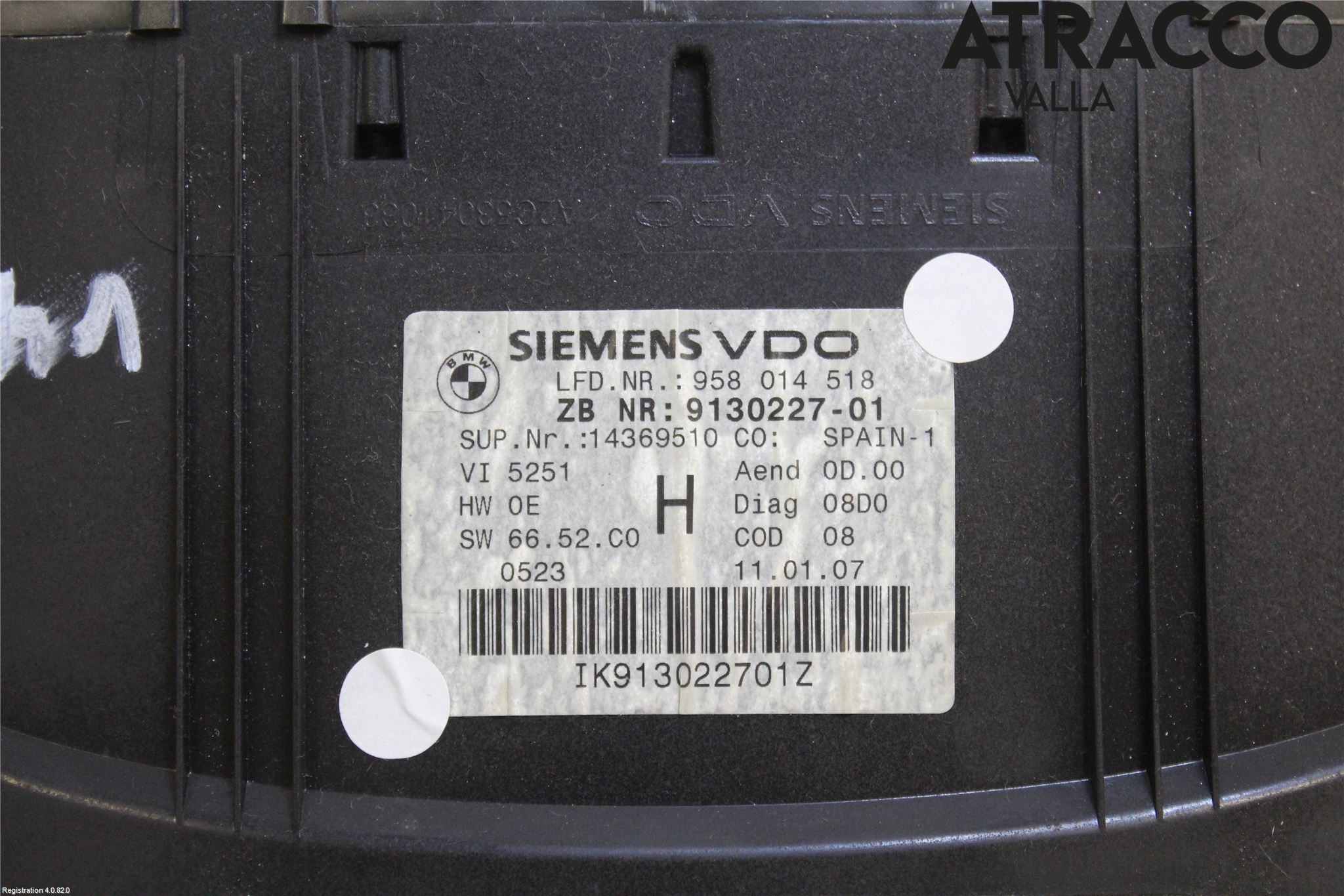 BMW 3 E90/91 SED/TOU 05-12 Instr Kombinert