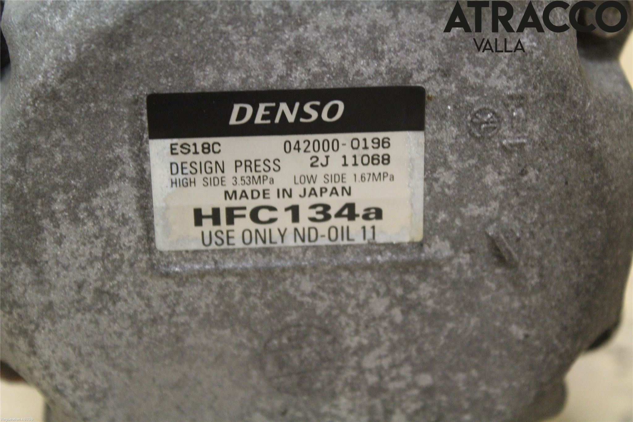 Toyota PRIUS NWH20 04-08 Varme Ac Kompressor