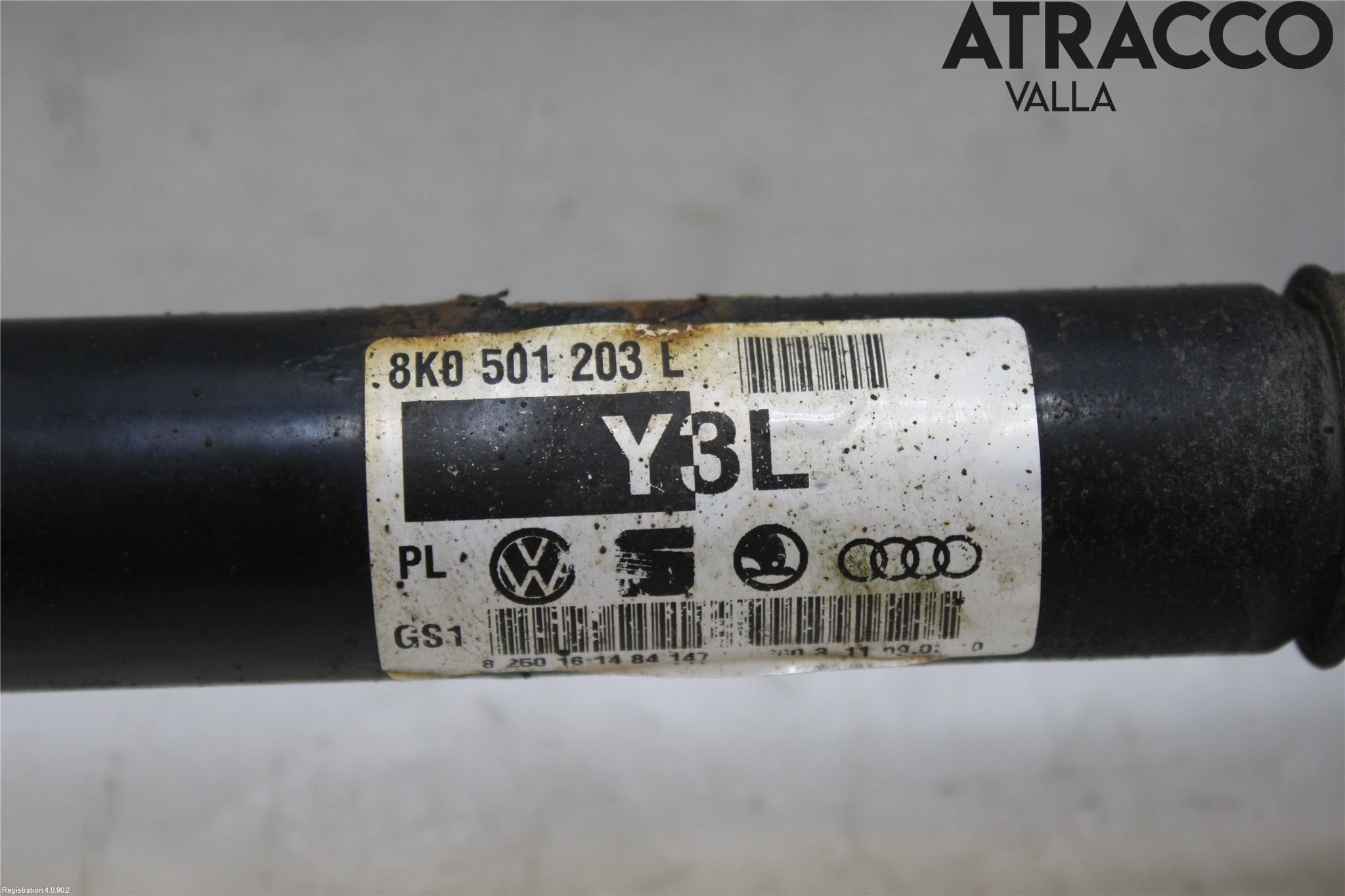Audi A4/S4 08-11 Drivaksel Bak Kompl Venstre
