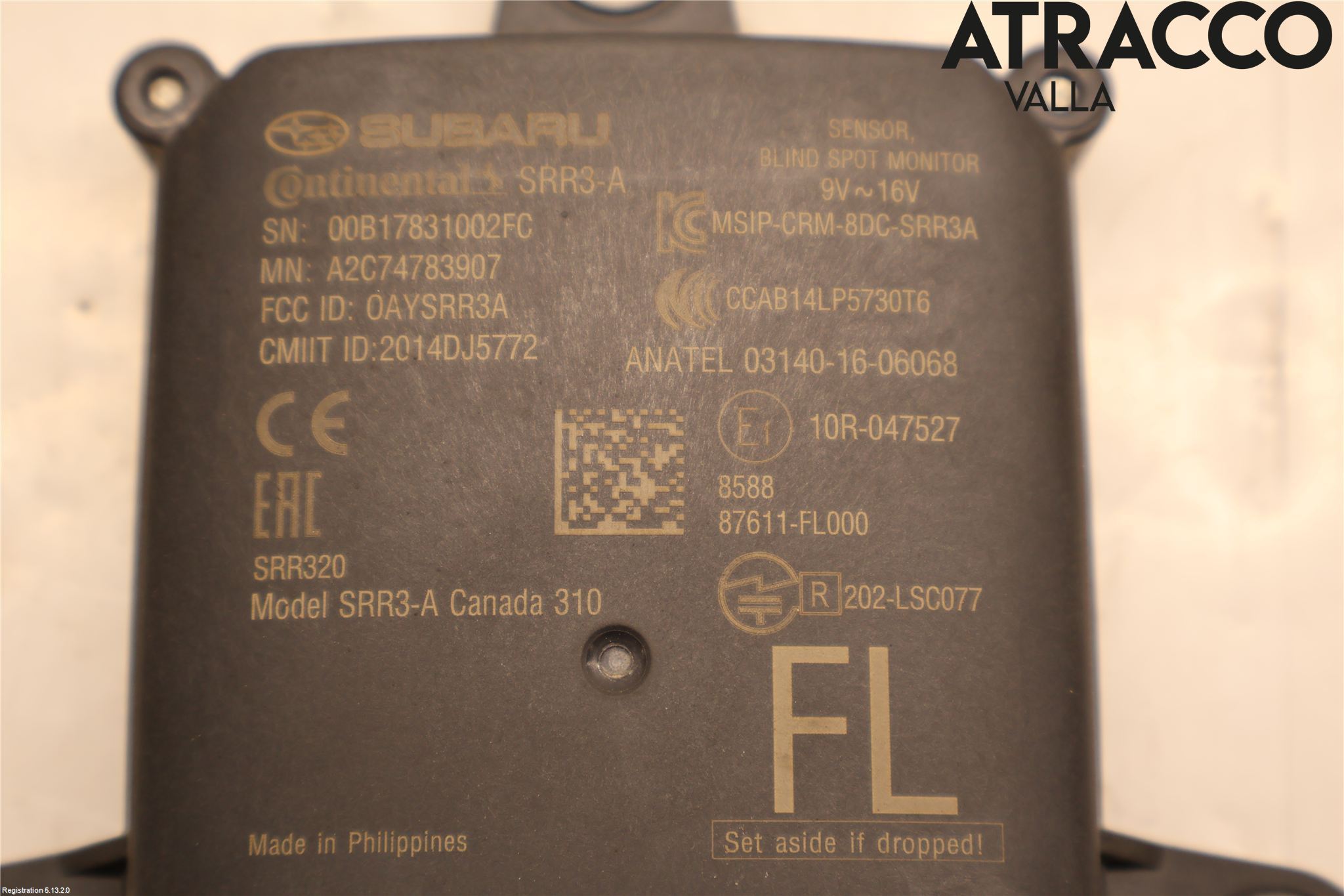 Subaru XV 18-22 Sensor Kollisjonsbeskyttelse