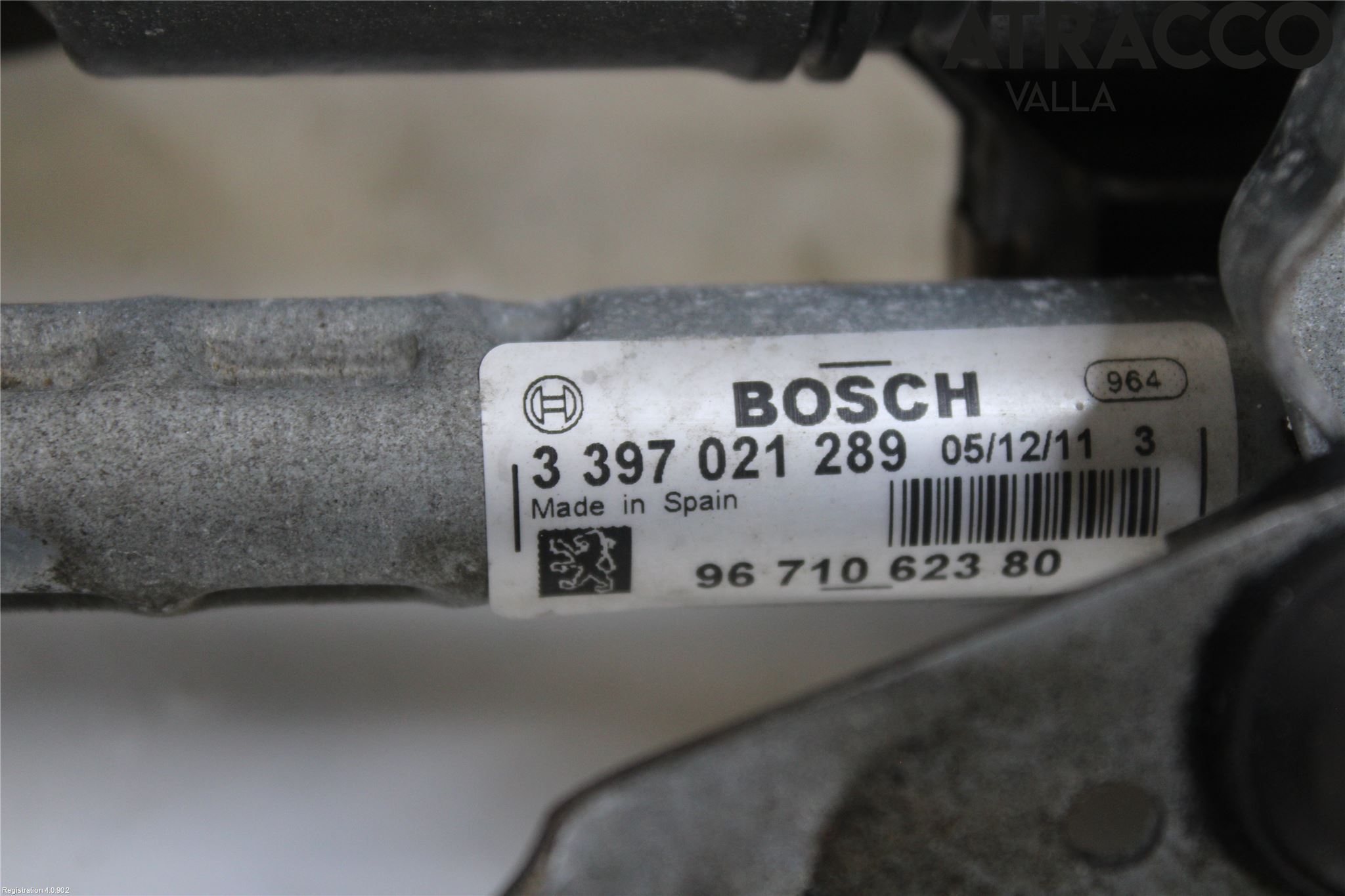 Peugeot 3008 09-16 Viskermotor Frontrute