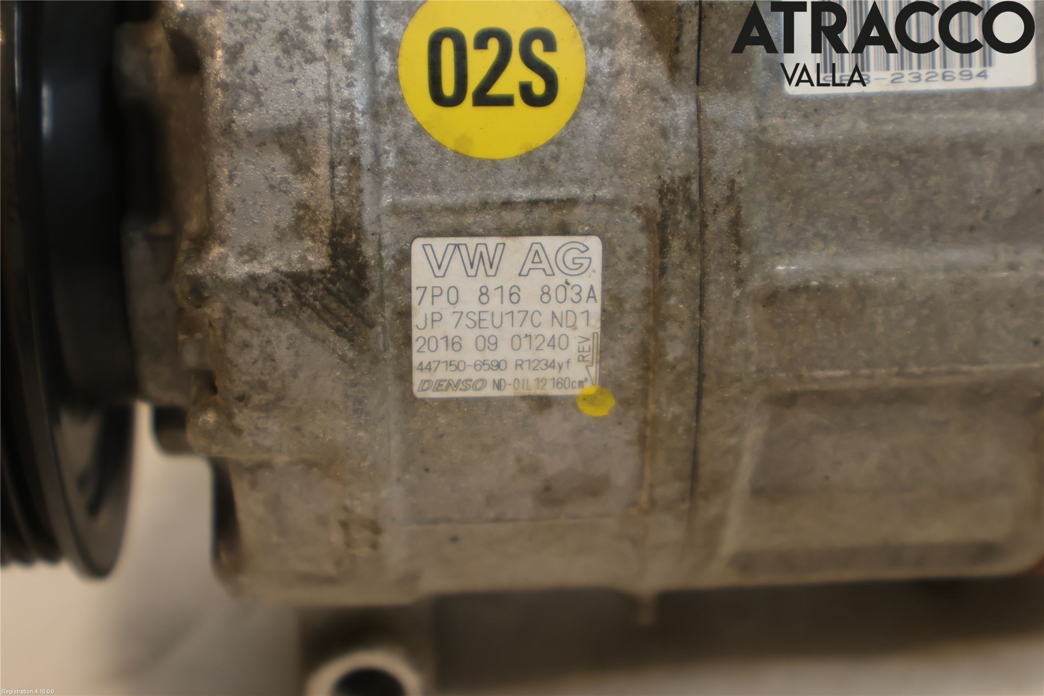 Volkswagen VW TOUAREG 7P 11-18 Varme Ac Kompressor