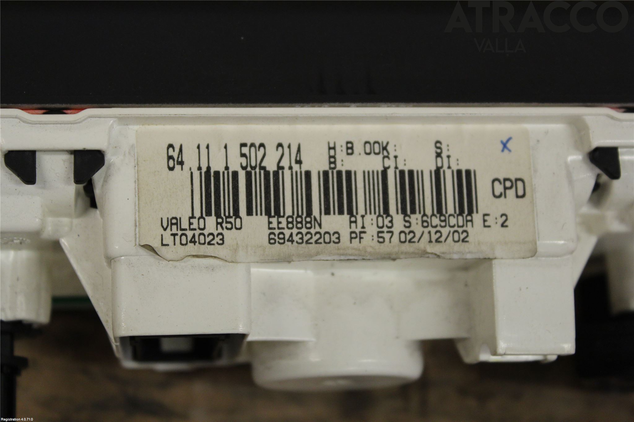 Mini COUPE R50/53 01-06 Varme Ac Betjening-Display