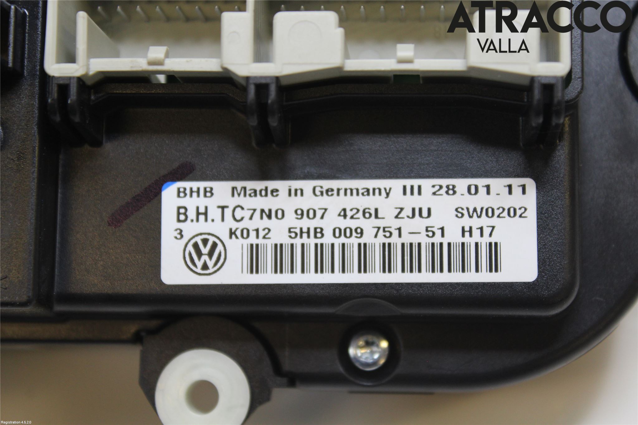 Volkswagen VW GOLF VI 09-13 Varme Ac Betjening-Display