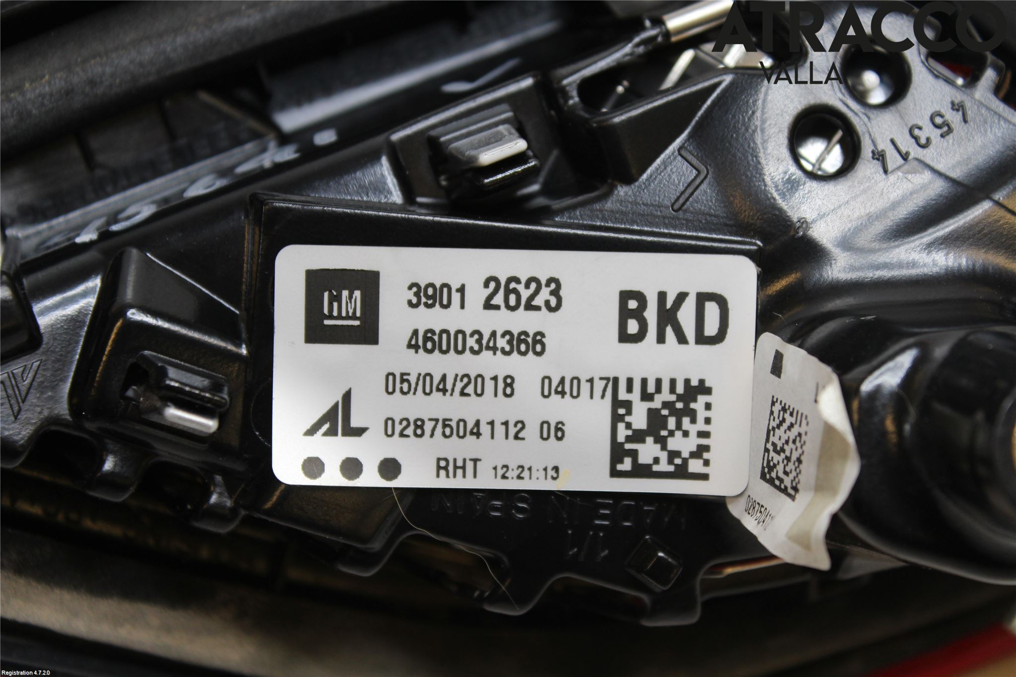 Opel CORSA E 15-19 Baklykt Venstre  På Luke(Indre
