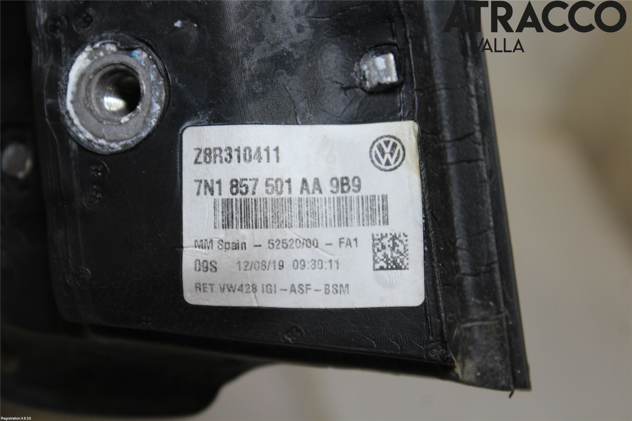 Volkswagen VW SHARAN 11- Speil V M-El Justering