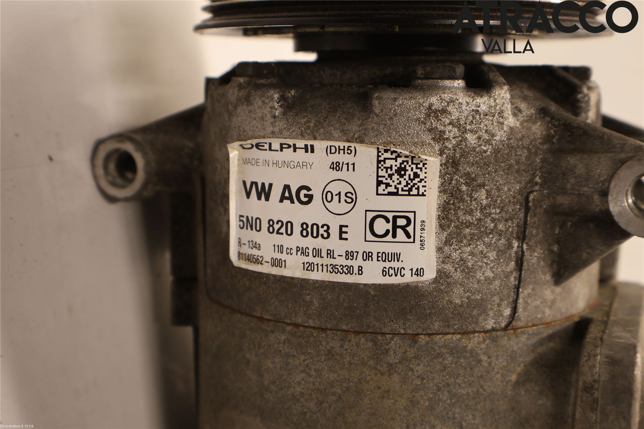 Volkswagen VW PASSAT 11-14 Varme Ac Kompressor