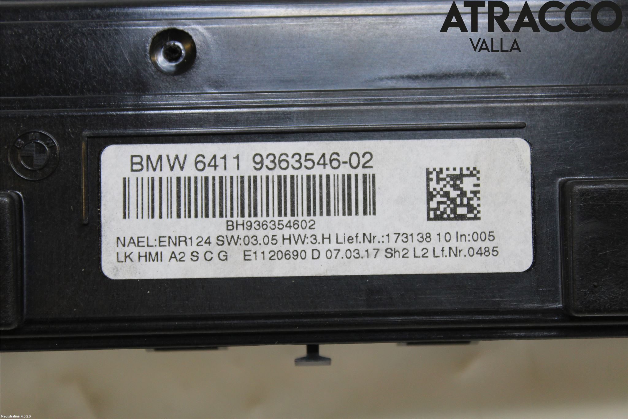 BMW 3 F30/F31/F80 12-19 Varme Ac Betjening-Display