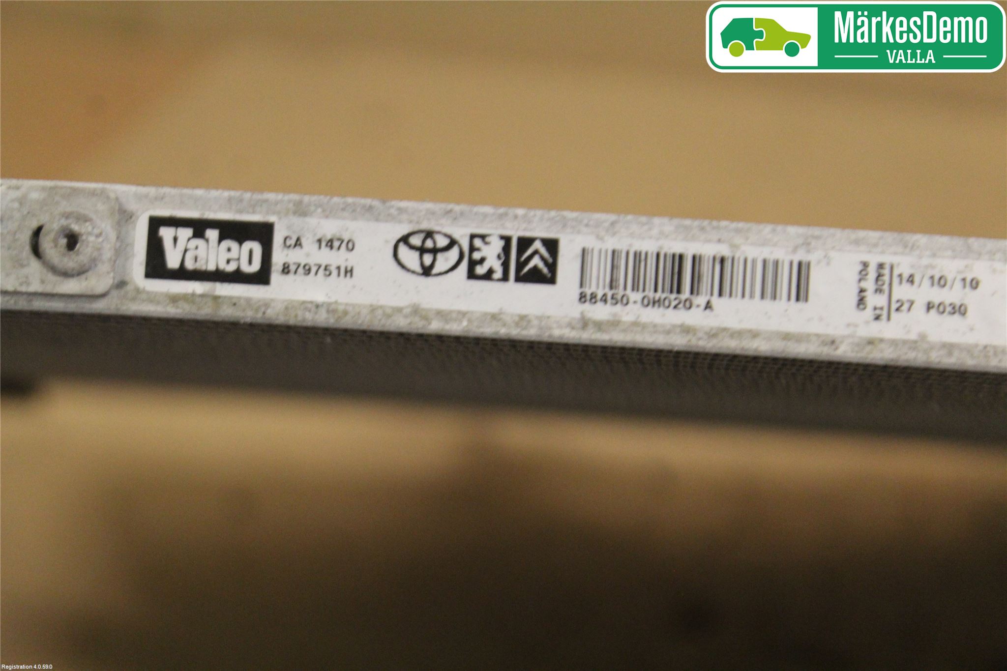 Toyota AYGO 06-14 Varme Ac Kondenser-Kjøler