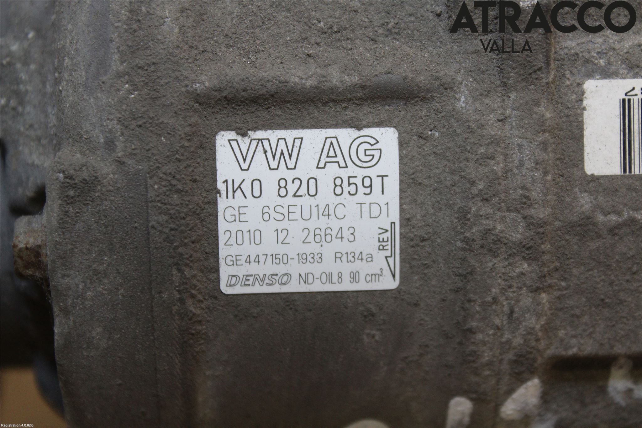 Volkswagen VW PASSAT 11-14 Varme Ac Kompressor