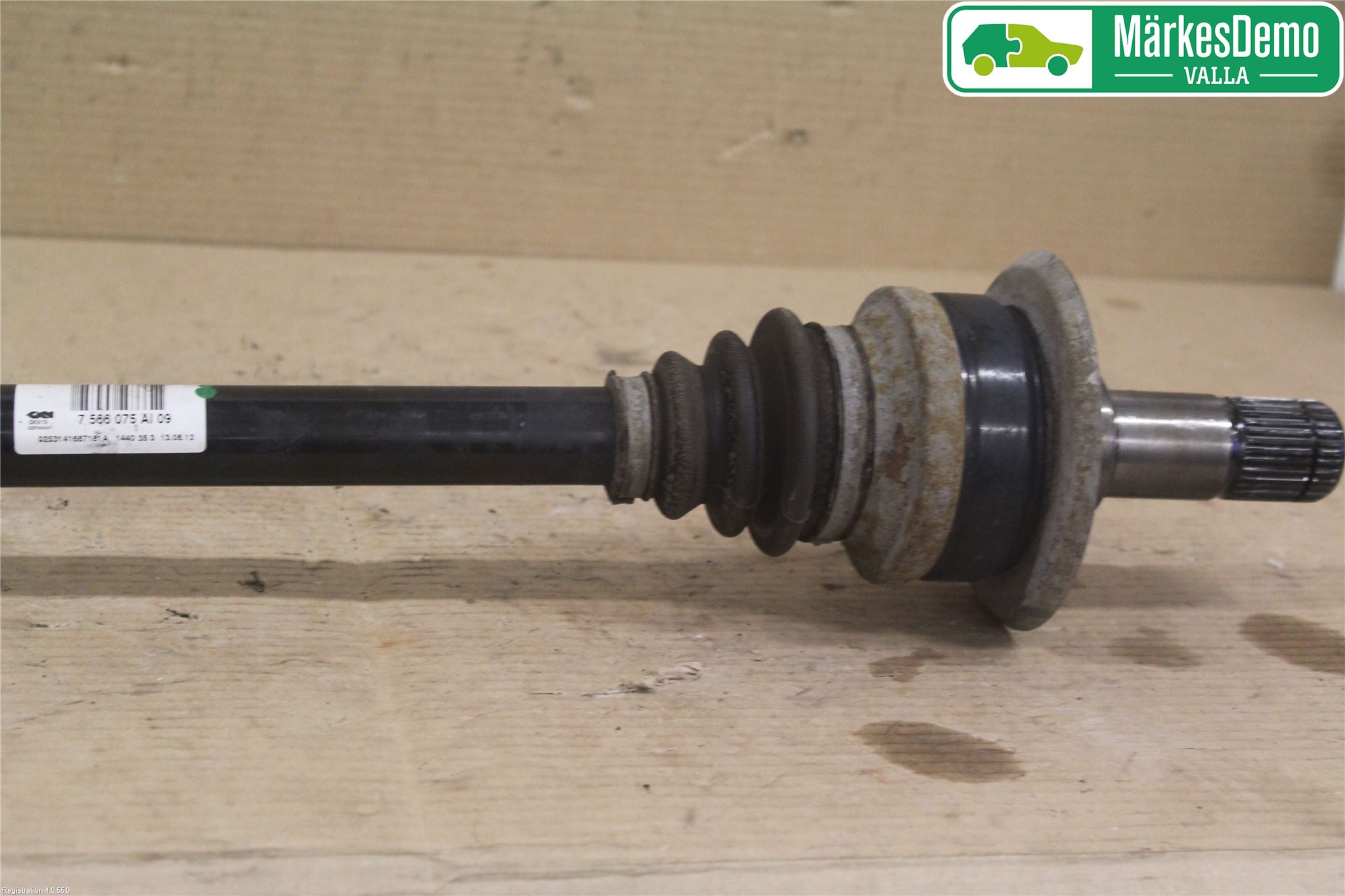 BMW 5 GT F07 09-17 Drivaksel Bak Kompl Venstre