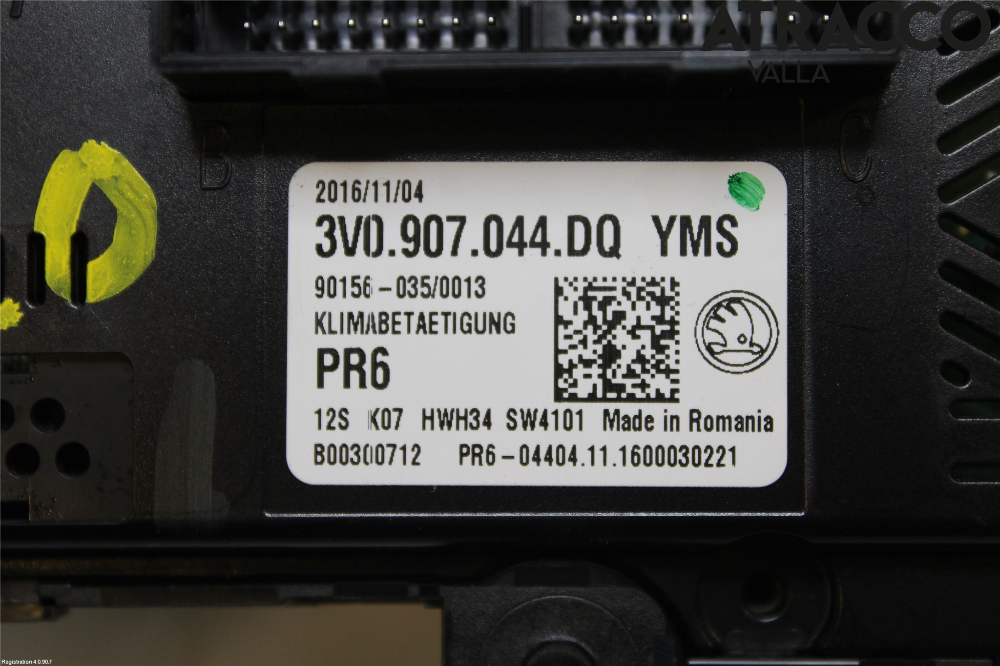 Skoda SUPERB 16-24 Varme Ac Betjening-Display