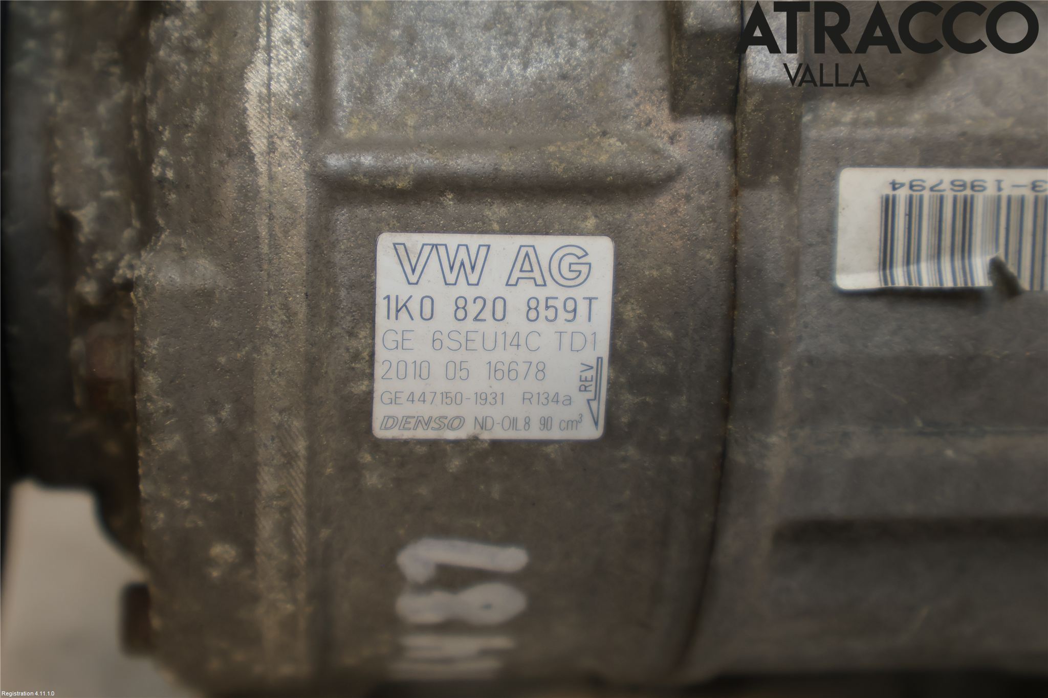 Volkswagen VW GOLF VI 09-13 Varme Ac Kompressor