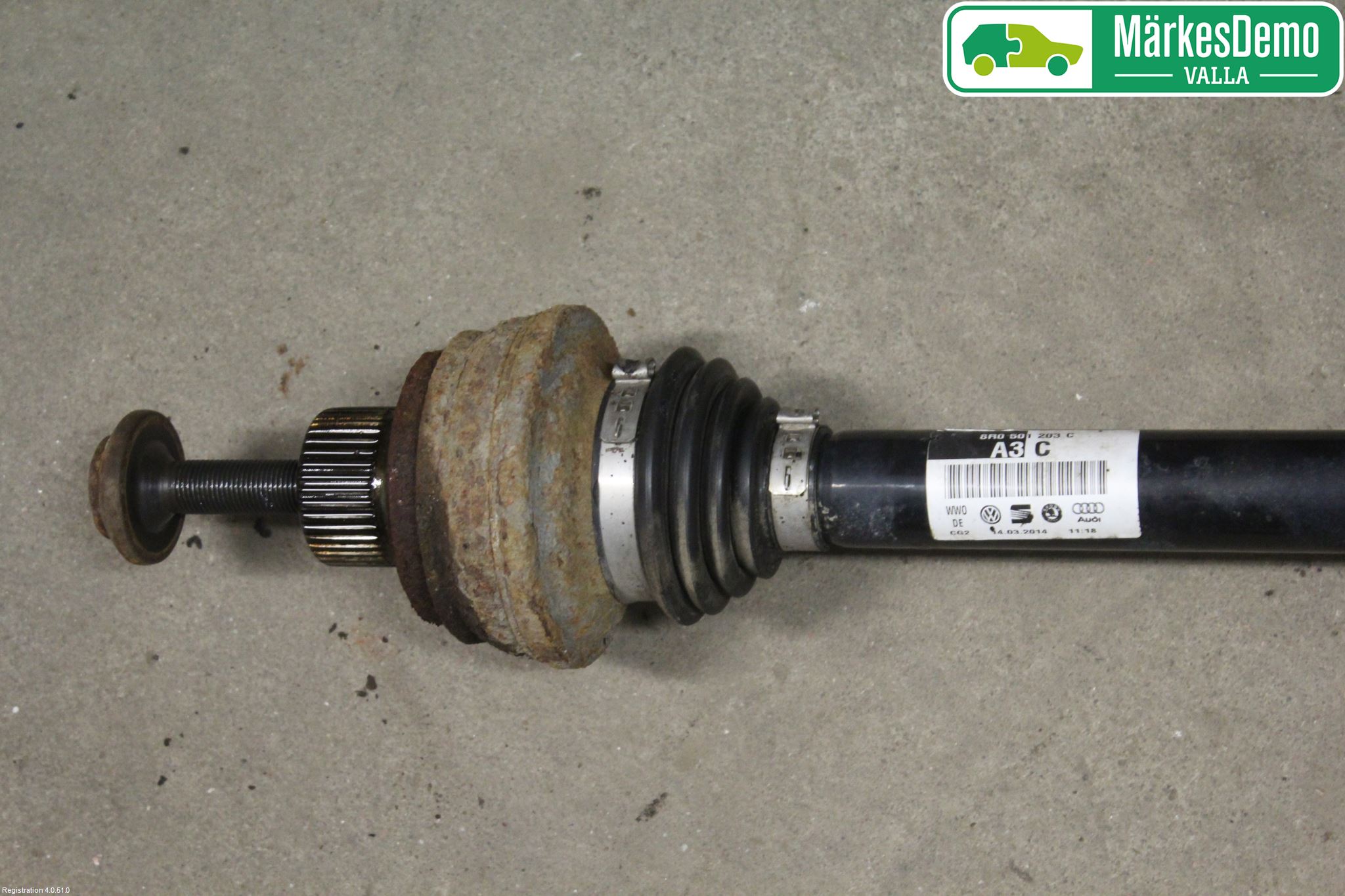Audi A6 ALLROAD 12-18 Drivaksel Bak Kompl Venstre