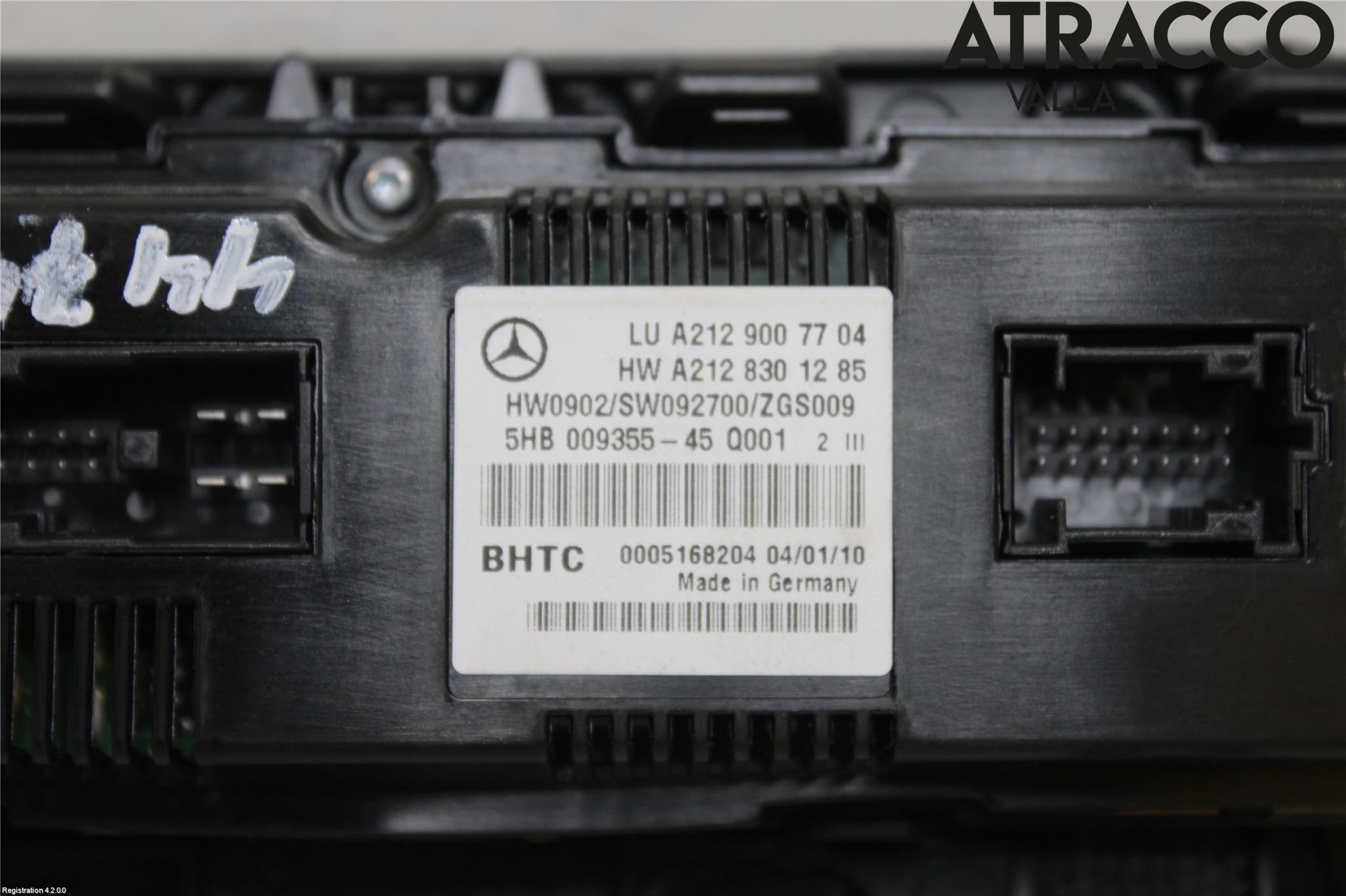Mercedes-Benz MB E-KLASS (W212) 09-16 Varme Ac Betjening-Display