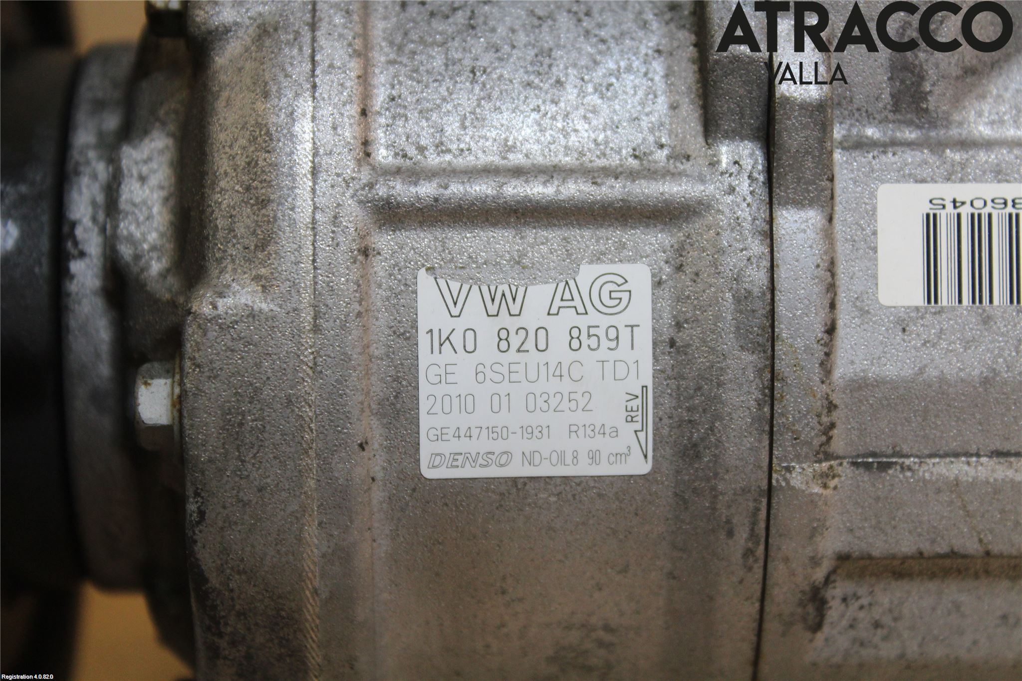Volkswagen VW GOLF VI 09-13 Varme Ac Kompressor