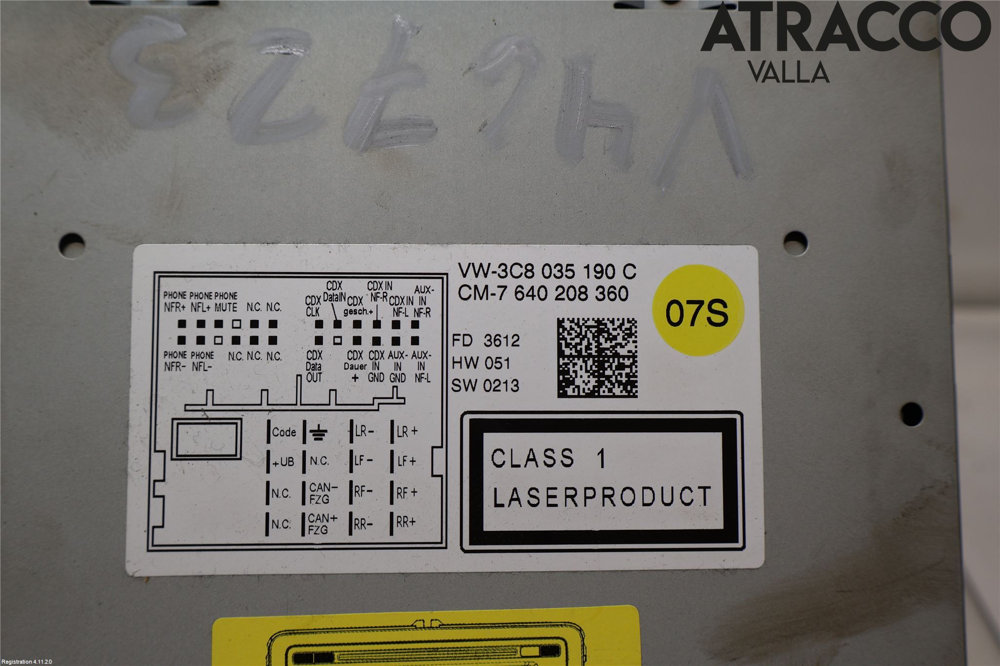 Volkswagen VW TIGUAN 07-16 Stereo Radio Med Cd