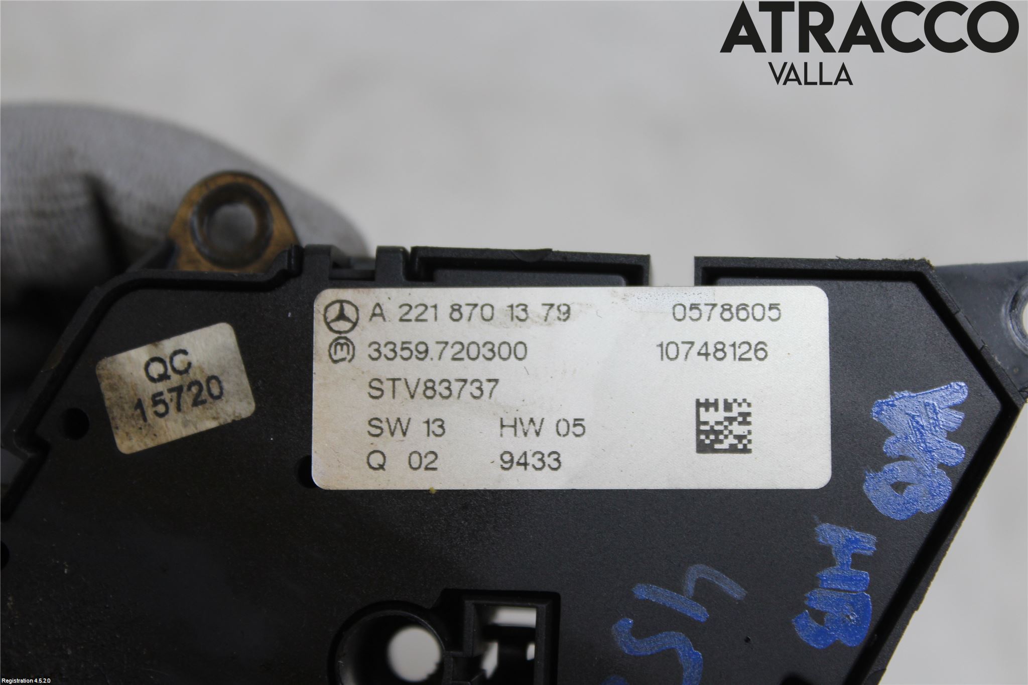 Mercedes-Benz MB S-KLASS (W221) 05-13 Bryter Sete Regulering