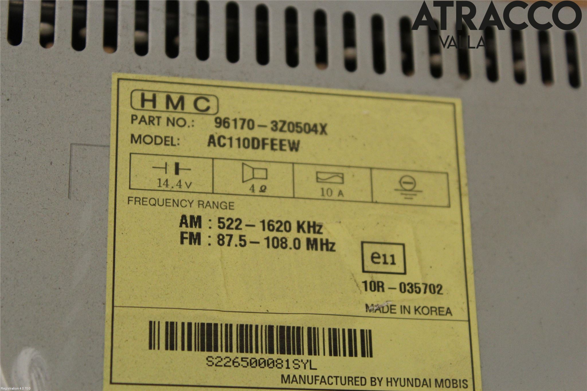 Hyundai i40 08-15 Stereo Radio Med Cd