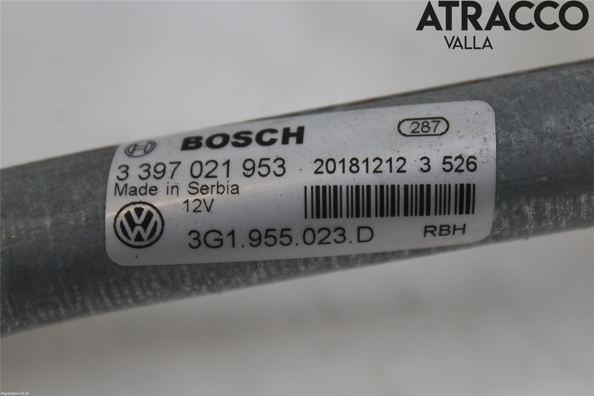 Volkswagen VW PASSAT 15-19 Viskeroverføring Frontrute