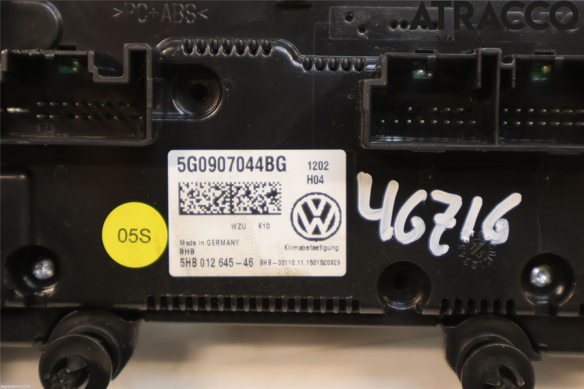 Volkswagen VW PASSAT 15-19 Varme Ac Betjening-Display
