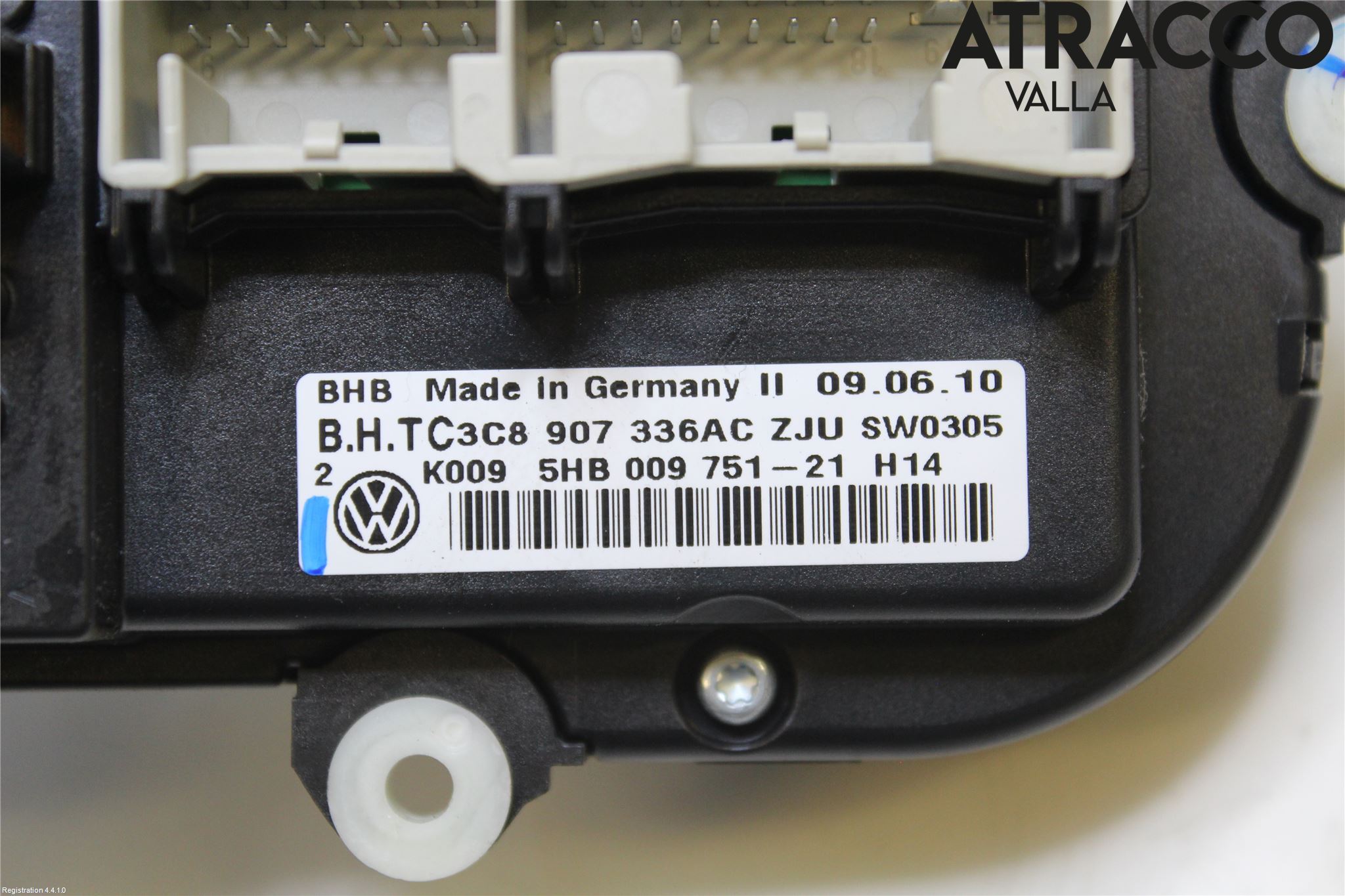 Volkswagen VW GOLF VI 09-13 Varme Ac Betjening-Display
