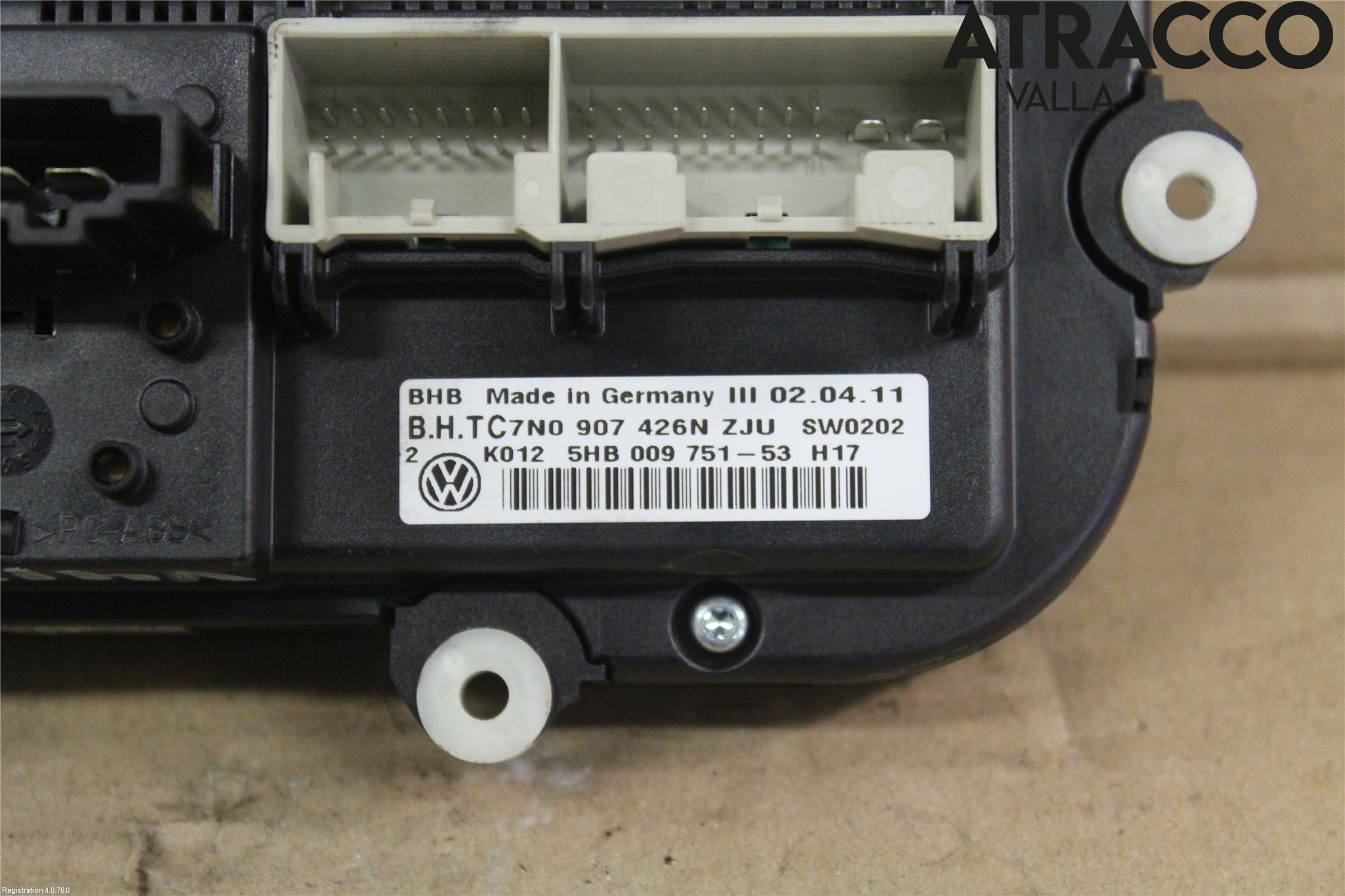 Volkswagen VW CADDY 11-15 Varme Ac Betjening-Display