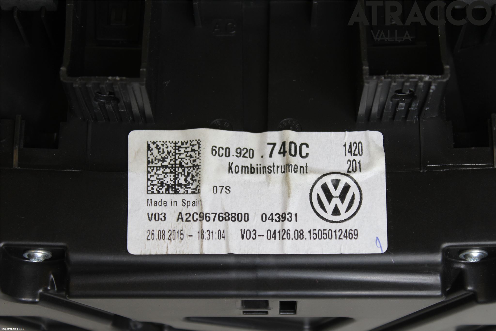 Volkswagen VW POLO 10-17 Instr Kombinert