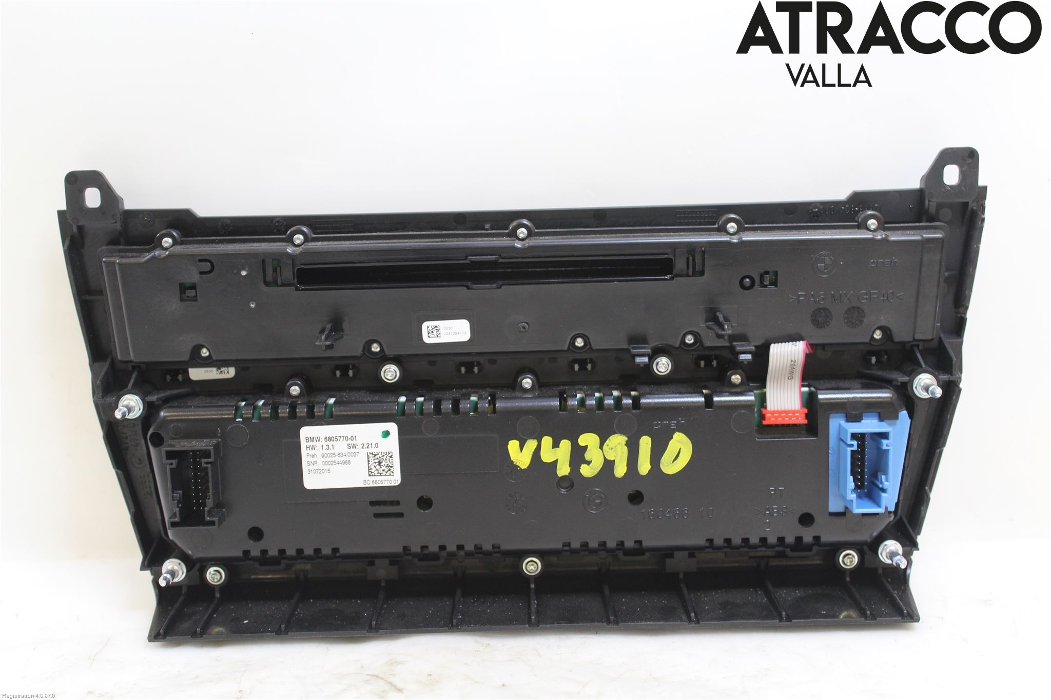 BMW 5 F10/F11/F18 09-17 Varme Ac Betjening-Display