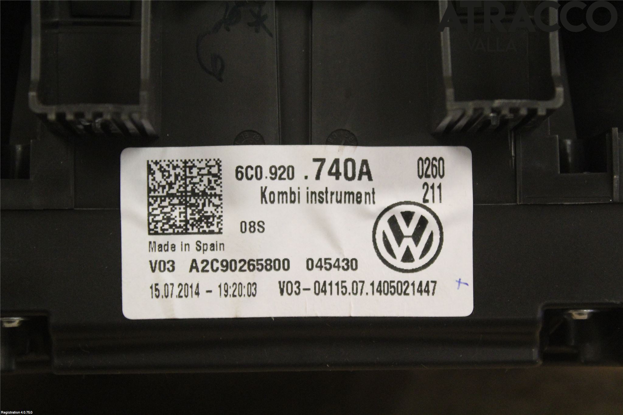 Volkswagen VW POLO 10-17 Instr Kombinert