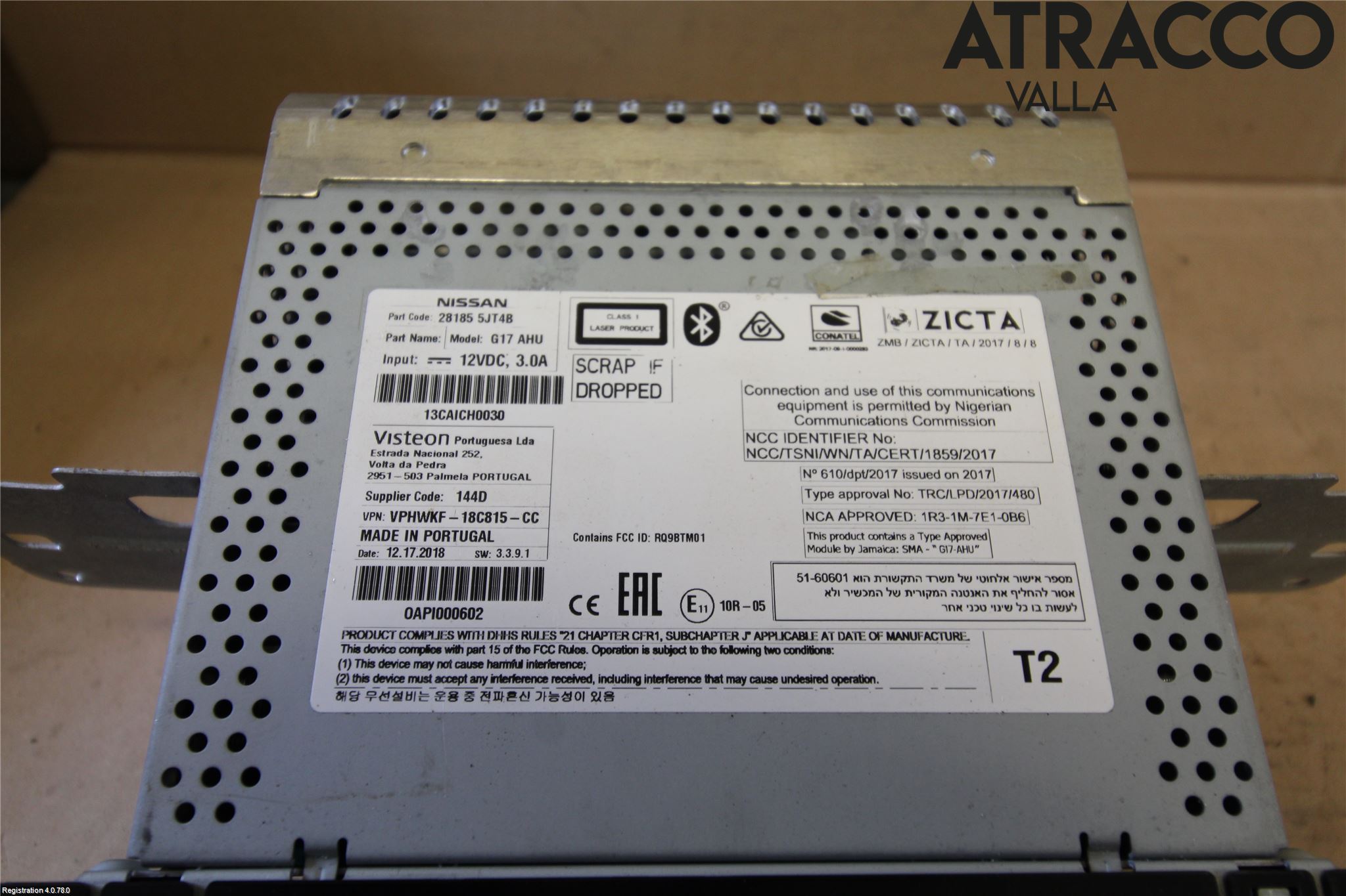 Nissan NAVARA, TREK-1 17-21 Stereo Radio Med Cd