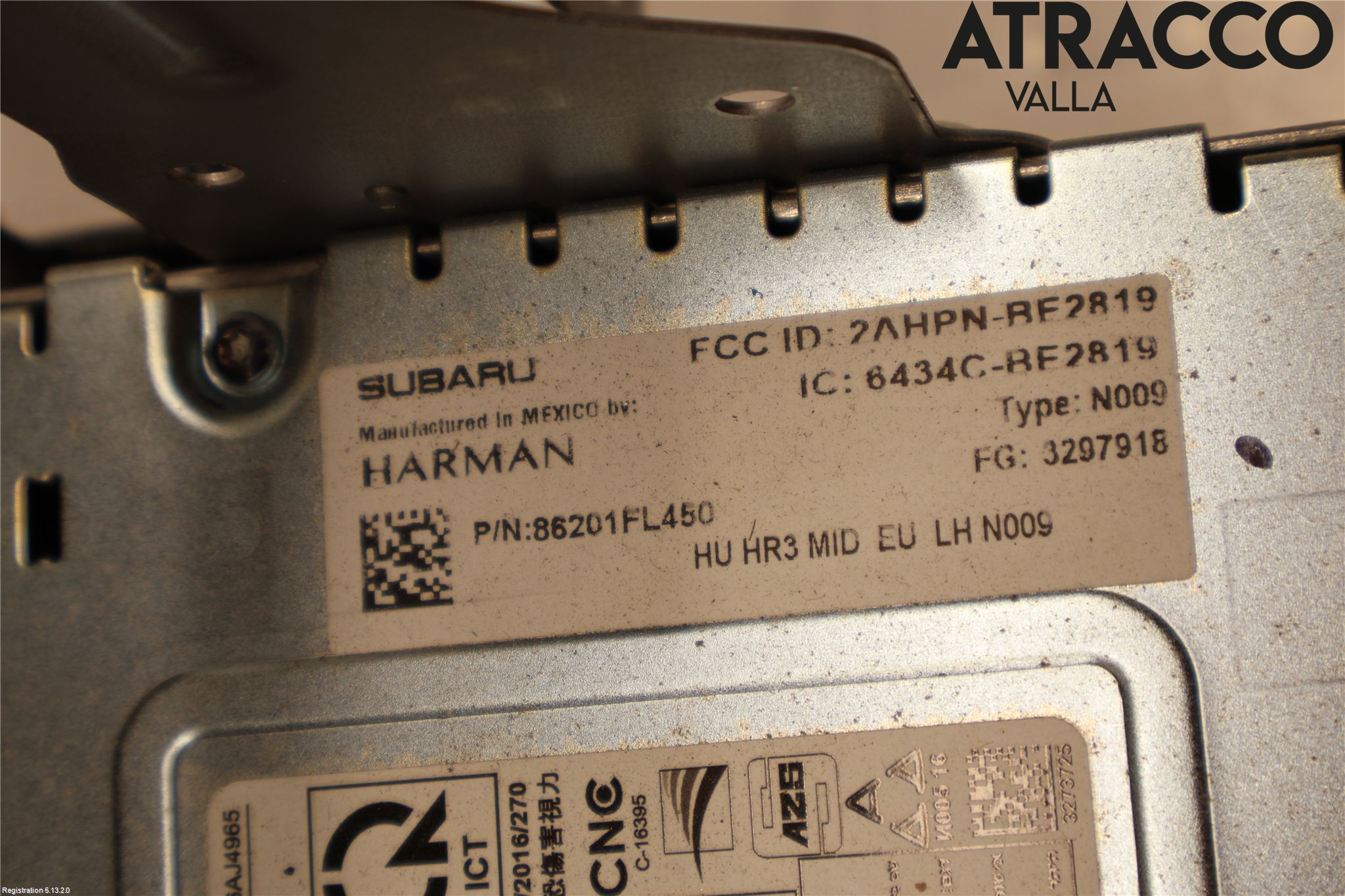 Subaru XV 18-22 Stereo Radio Med Cd