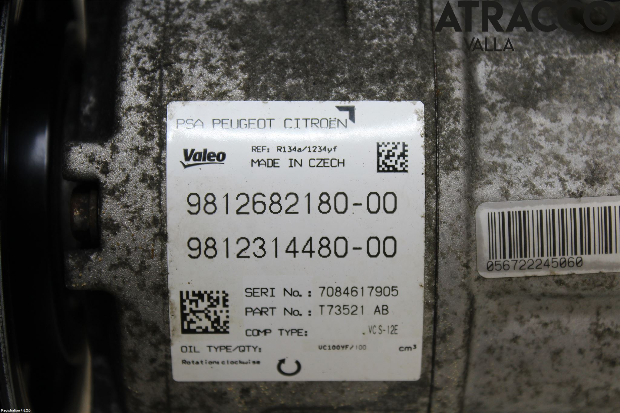 Peugeot 3008 17-24 Varme Ac Kompressor