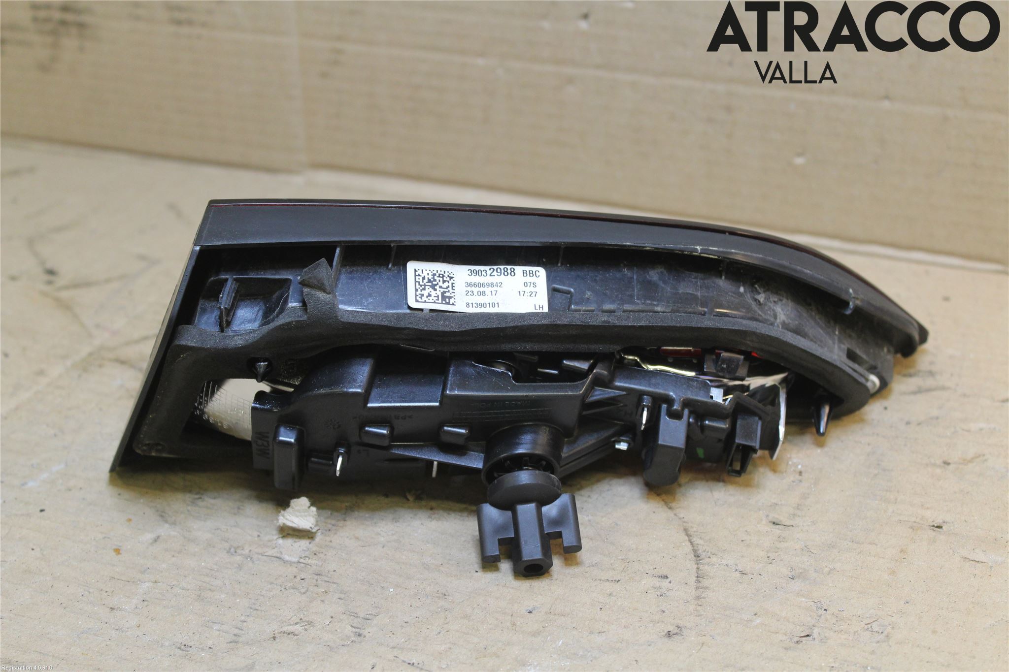 Opel ASTRA K 16-22 Baklykt Venstre  På Luke(Indre