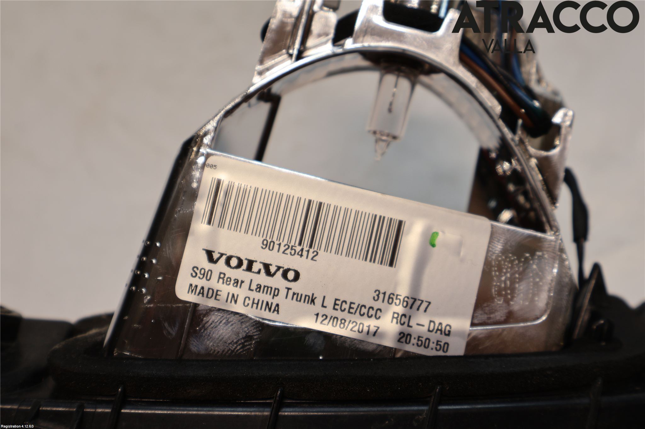 Volvo S90 17->> Baklykt Venstre  På Luke(Indre