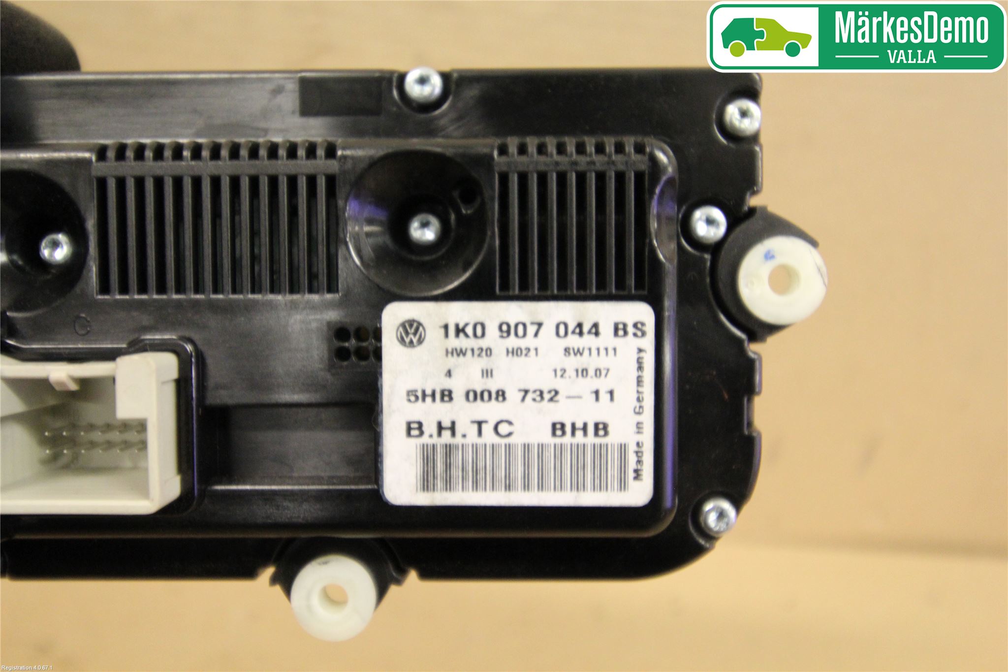Volkswagen VW GOLF V 04-09 Varme Ac Betjening-Display