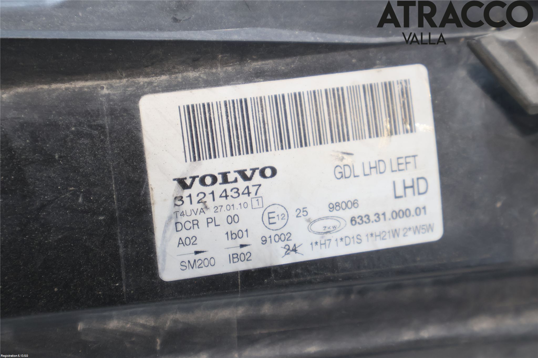 Volvo V70 08-13 Frontlykt Venstre