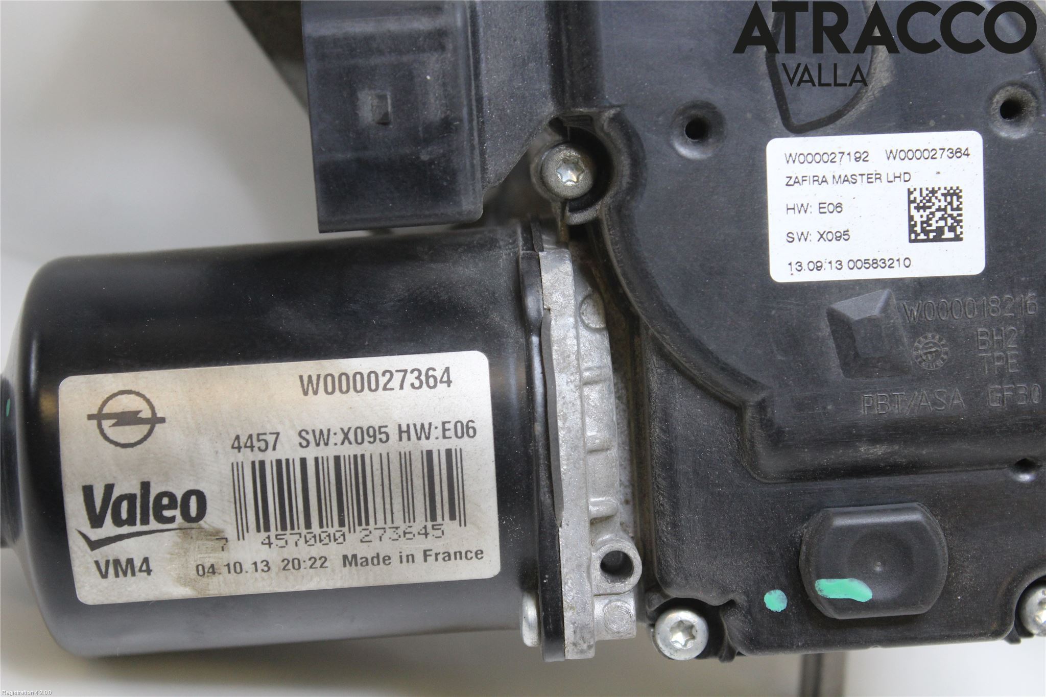 Opel ZAFIRA C 12-19 Viskermotor Frontrute