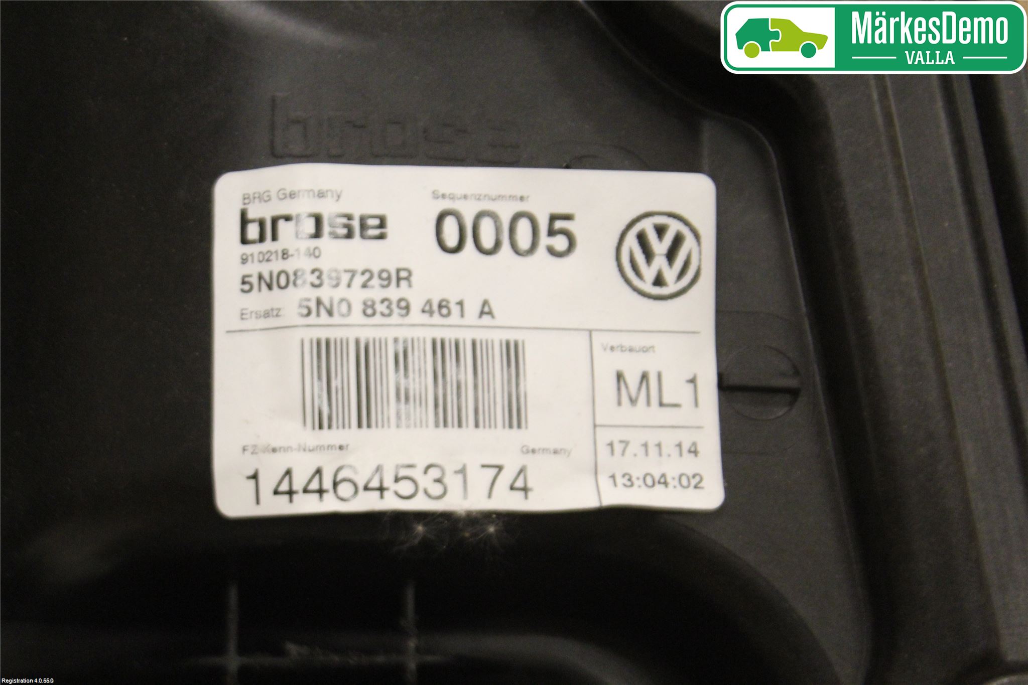 Volkswagen VW TIGUAN 07-16 Vindusheis El Komp