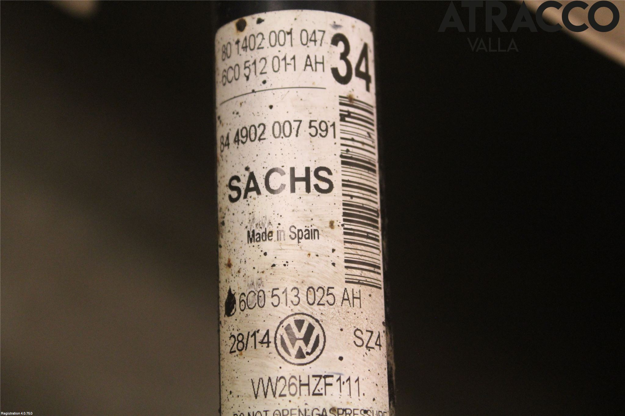 Volkswagen VW POLO 10-17 Støtdemper Bak